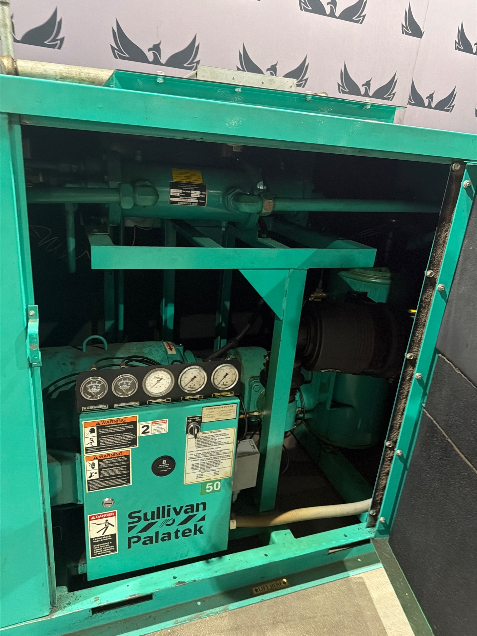 SULLIVAN PALATEK 50UD Rotary Screw Compressor 50HP USED 1