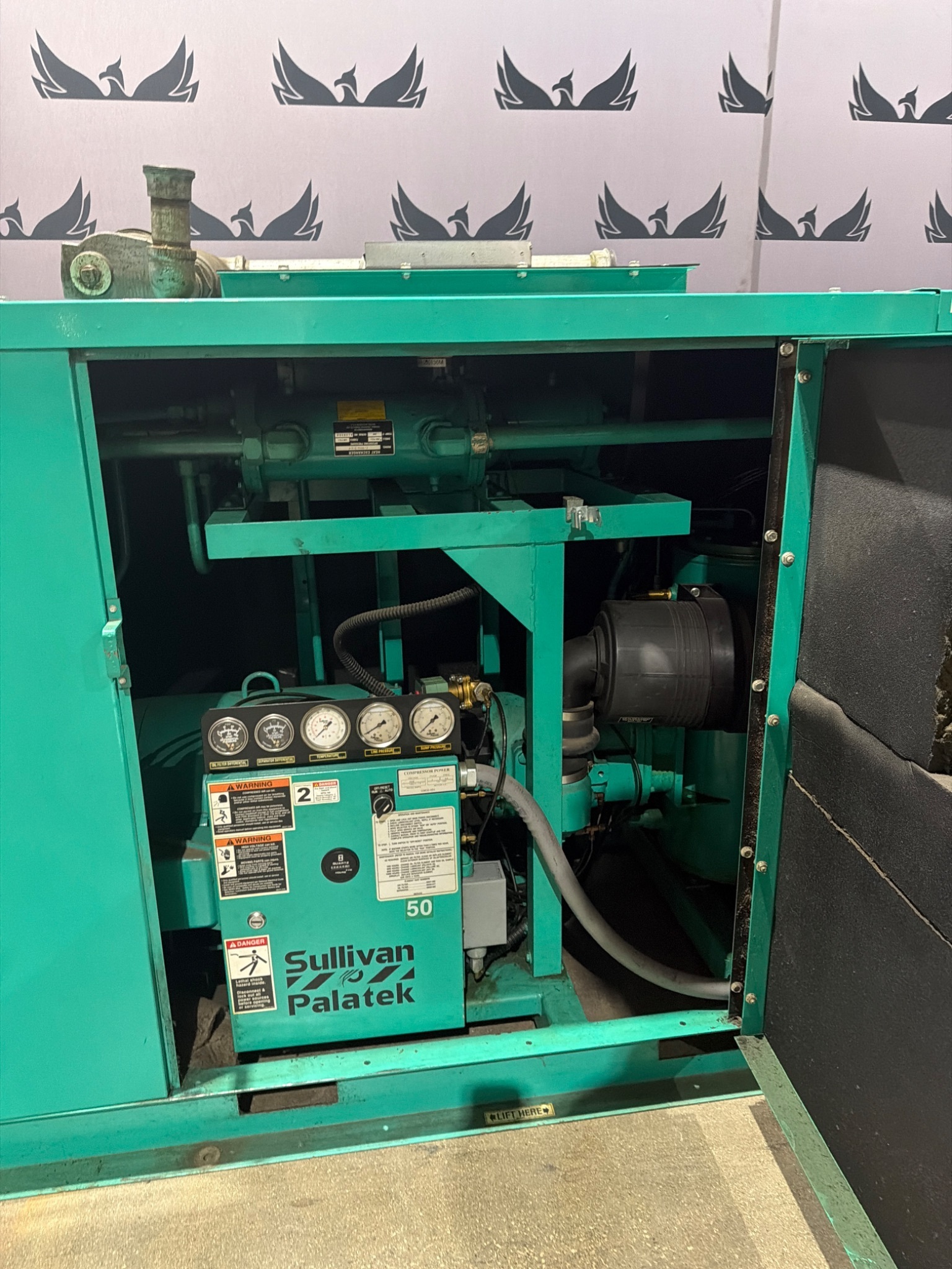 SULLIVAN PALATEK 50UD Rotary Screw Compressor 50HP USED 1