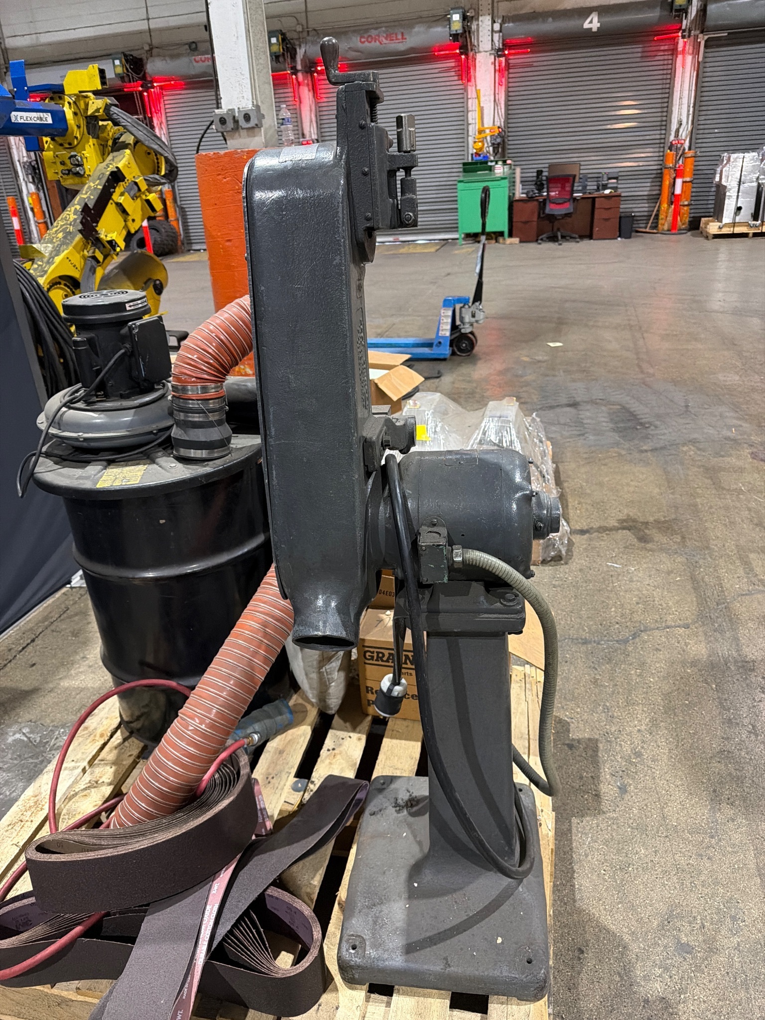 PORTER CABLE G4 4" x 48" Belt Grinder w/ Dust Collector USED 1