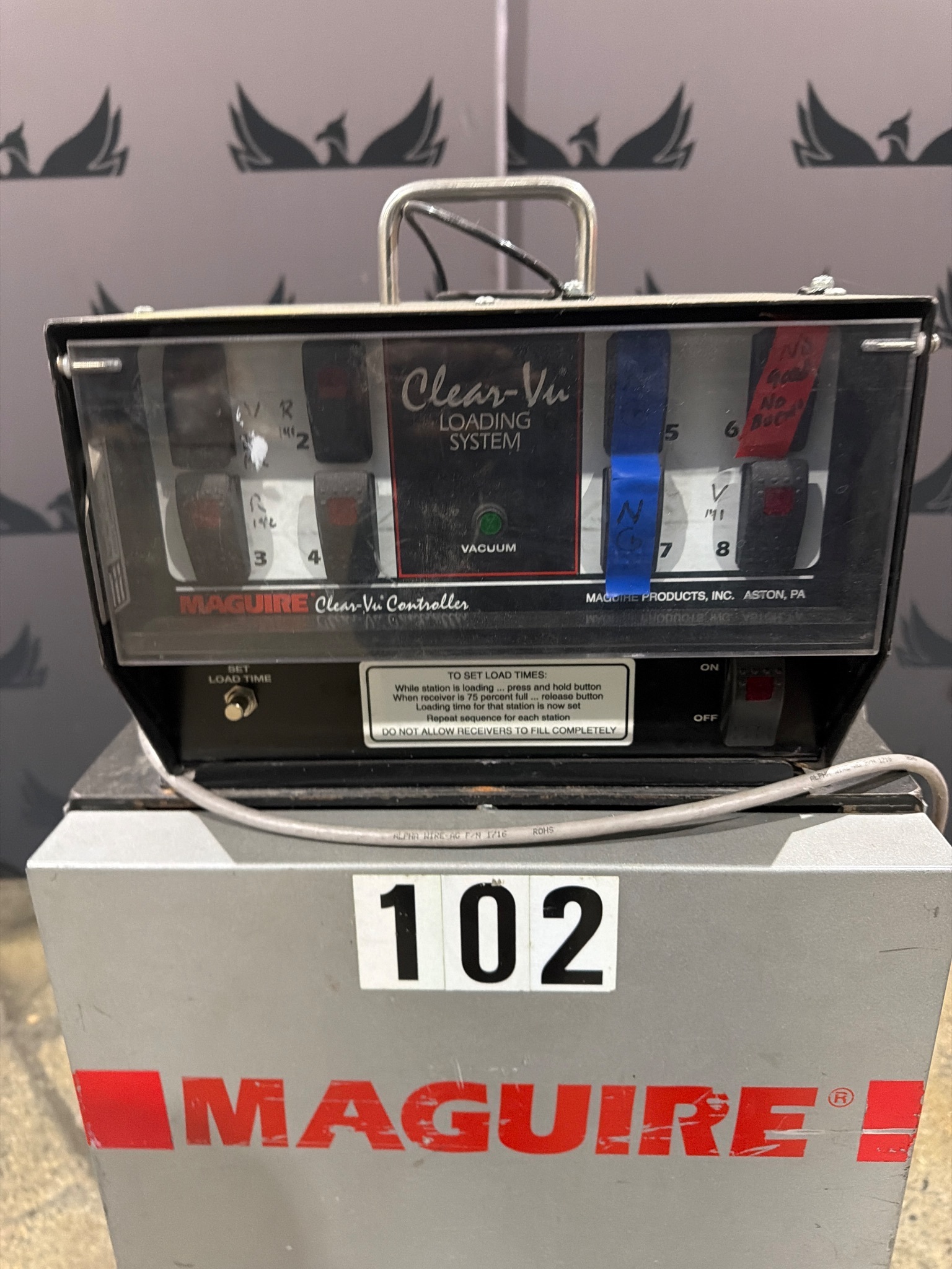 MAGUIRE MLS-580 CLEAR VU LOADING SYSTEM 5HP VACUUM LOADER USED 4