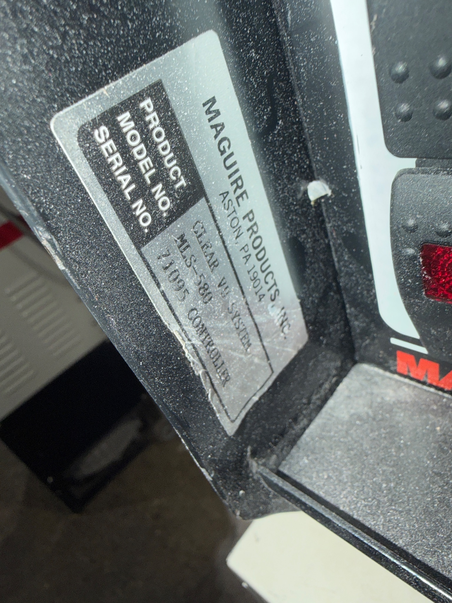 MAGUIRE MLS-580 CLEAR VU LOADING SYSTEM 5HP VACUUM LOADER USED 5