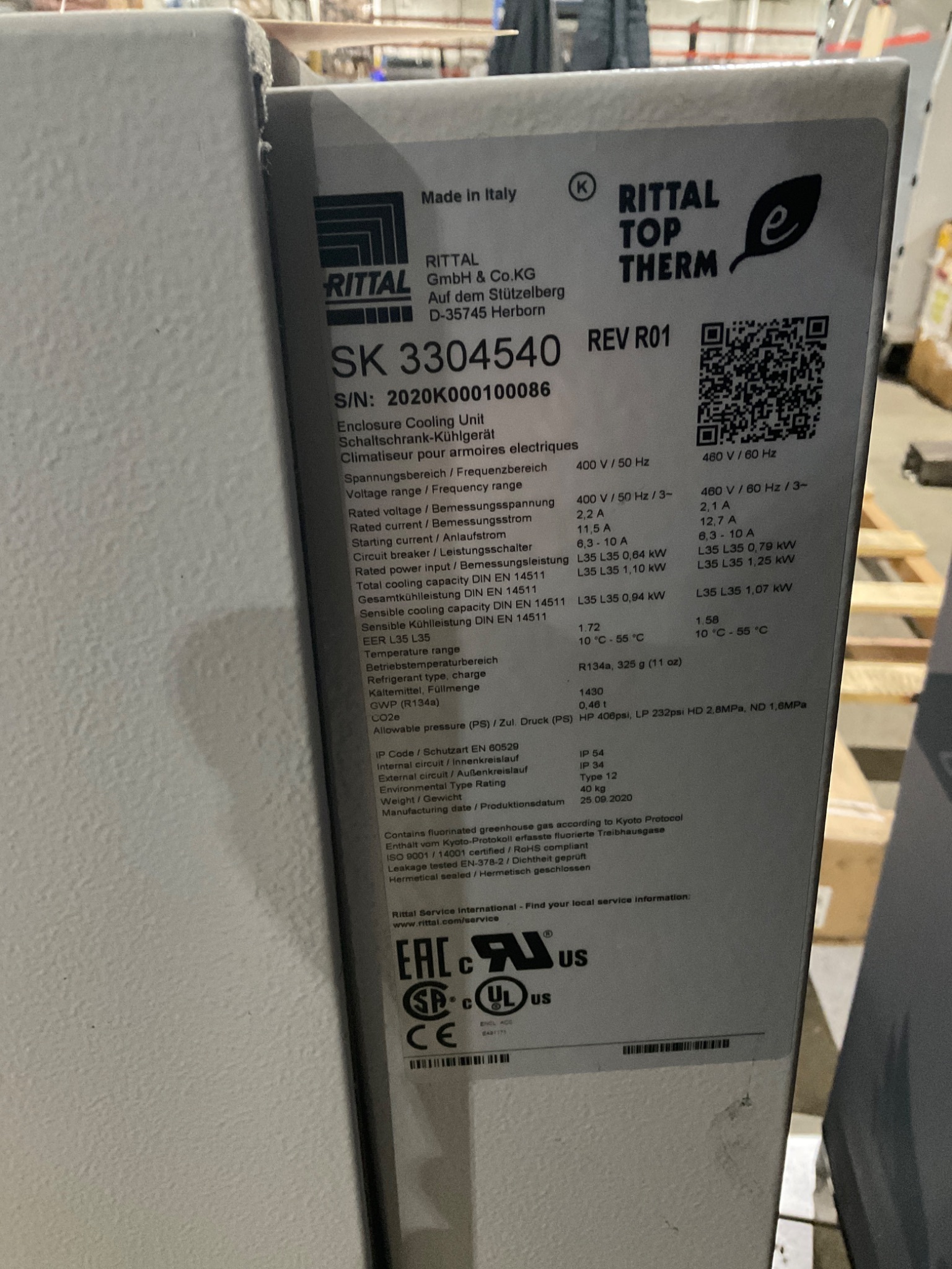 RITTAL SK3304540 TopTherm Enclosure Cooling Unit USED 4