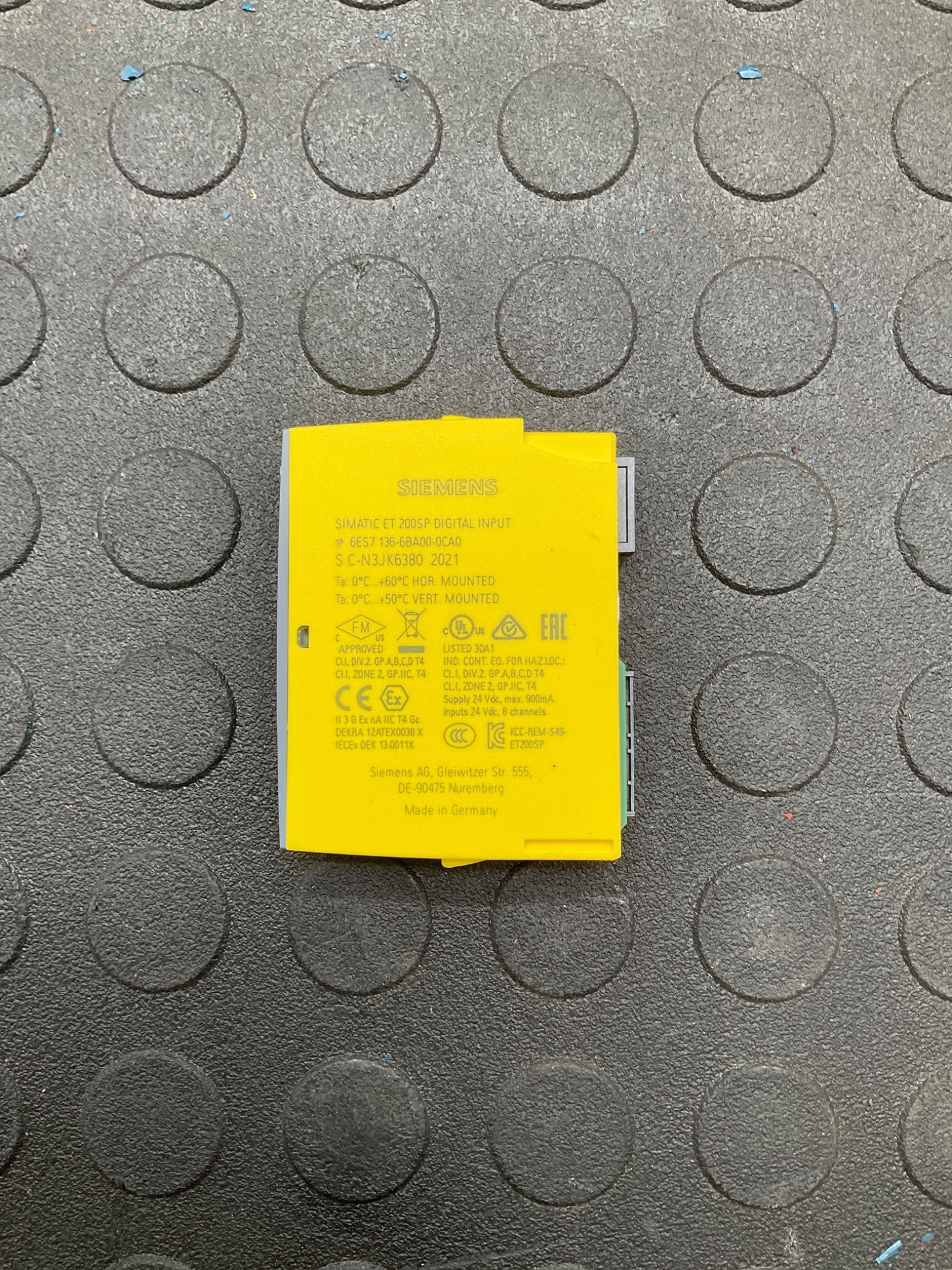SIEMENS 6ES7136-6BA00-0CA0 SIMATIC ET 200SP Digital Input Module USED 1