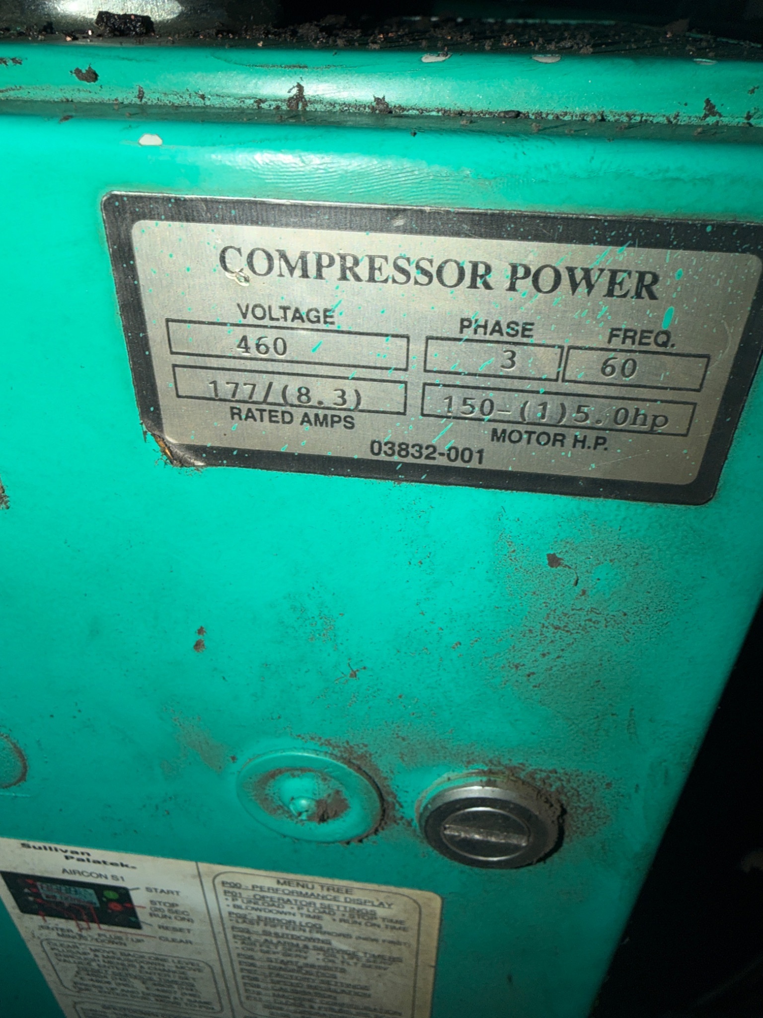 SULLIVAN PALATEK 150UD Rotary Screw Compressor 150HP USED x 7