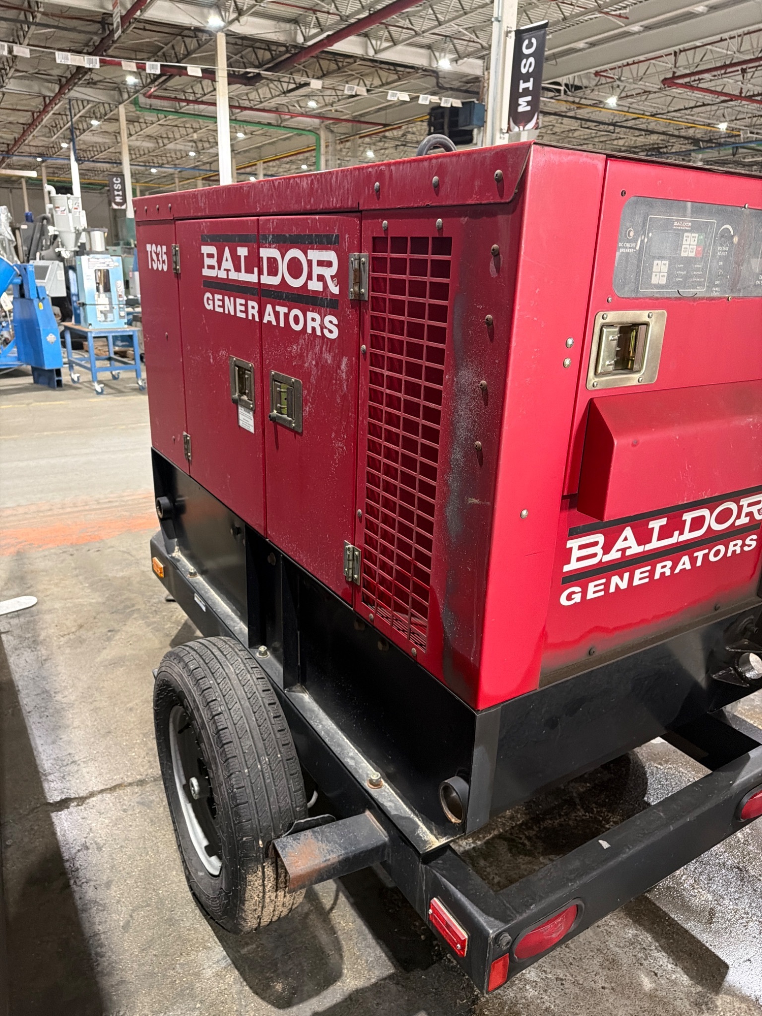 2006 BALDOR TS35 70 Gal. Towable Diesel Generator USED 3