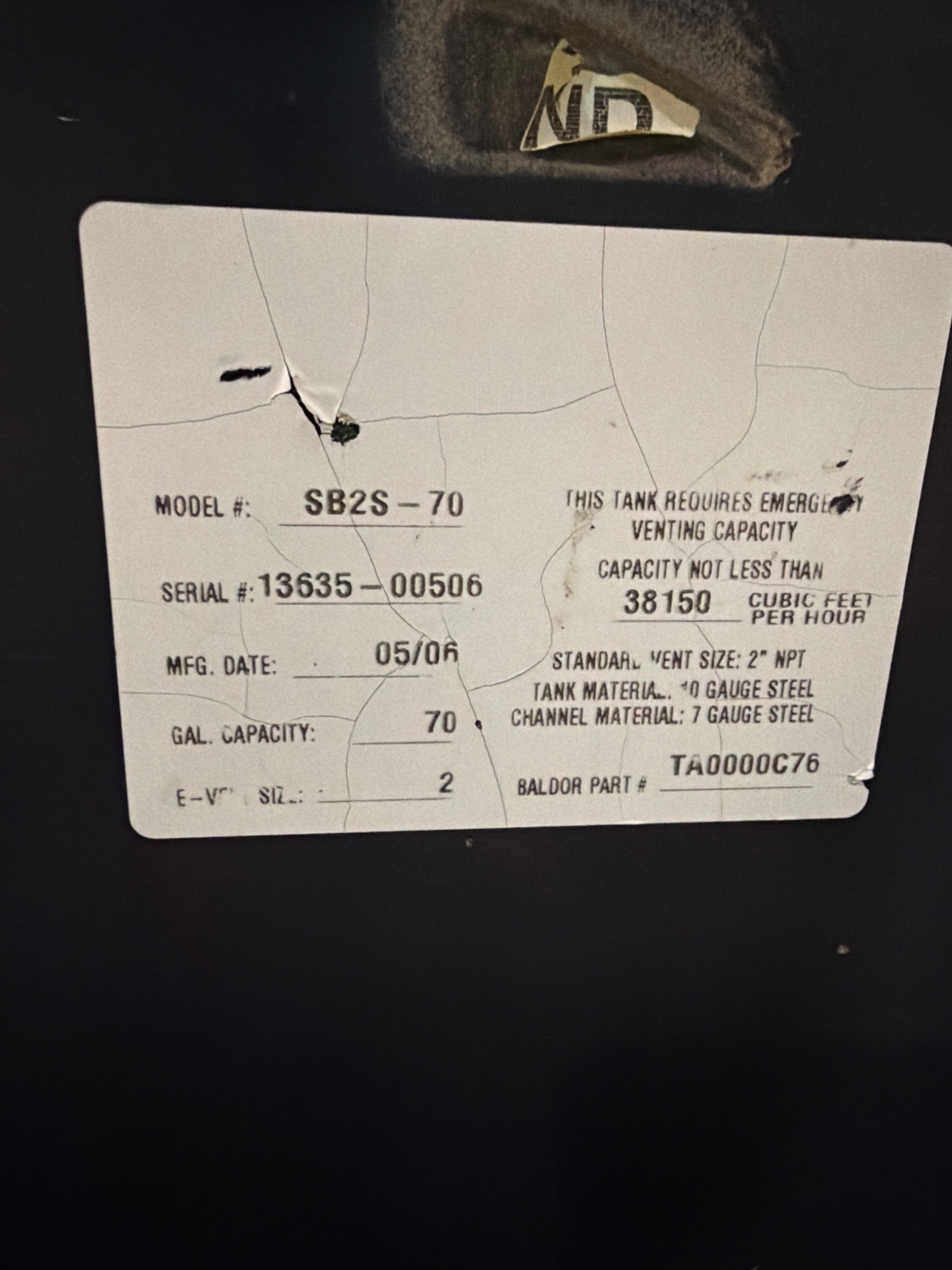 2006 BALDOR TS35 70 Gal. Towable Diesel Generator USED 6