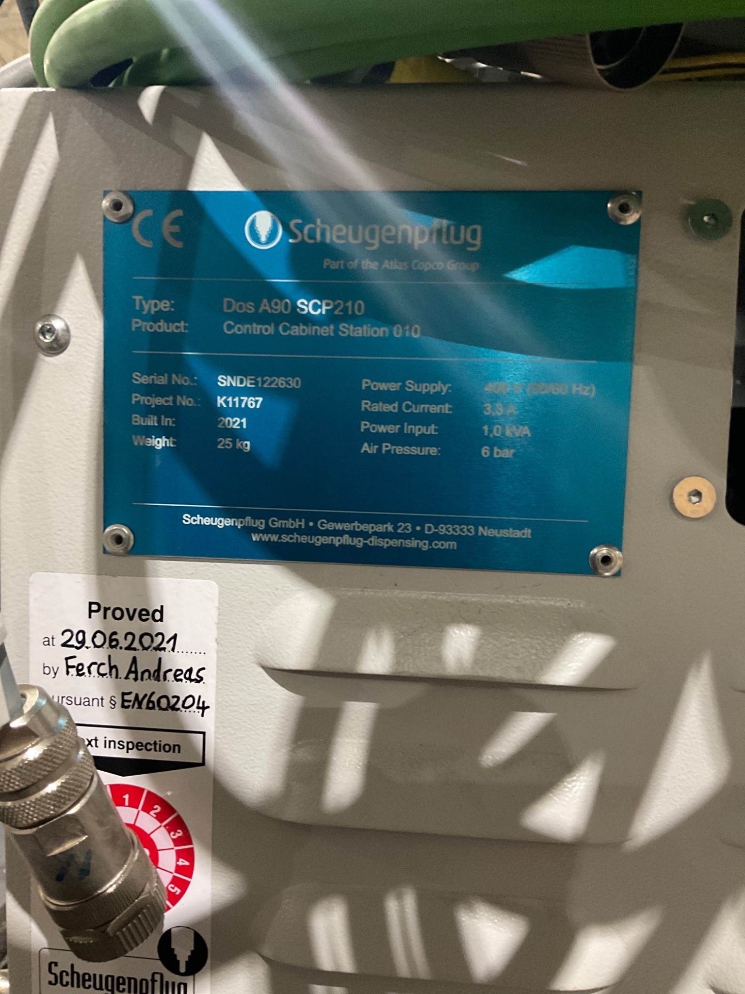 SCHEUGENPFLUG Dos A90 SCP210 Switch Cabinet USED 5
