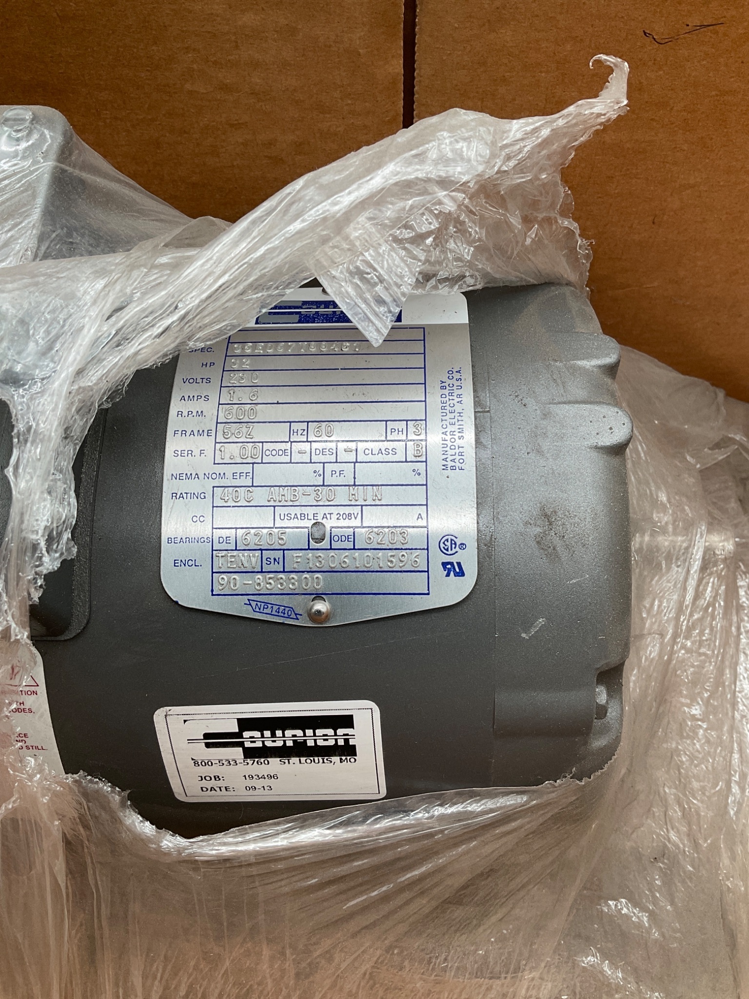 BALDOR 35E067T884G1 32HP 600RPM 3‑Phase Electric Motor NEW 1