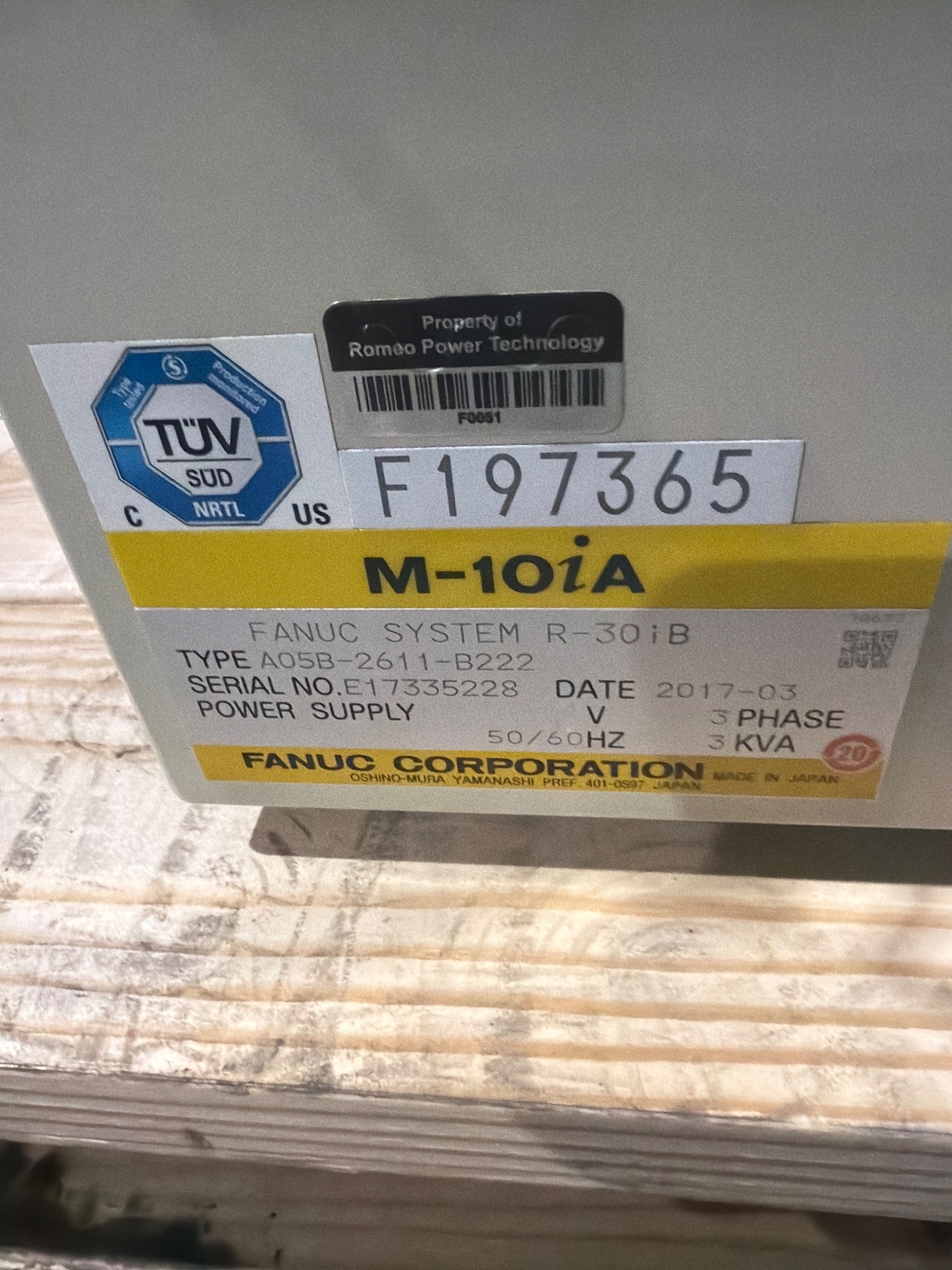 FANUC M‑10iA/12 Complete w/ R‑30iB Controller USED 2