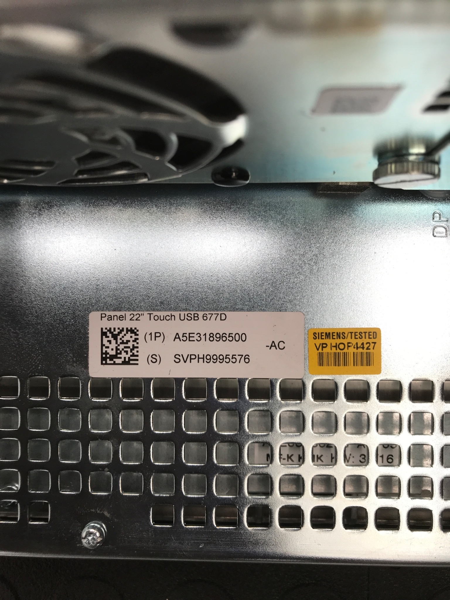 SIEMENS 6AV7260‑2GM41‑0BX6 SIMATIC IPC677D 22" Touch Panel USED 5