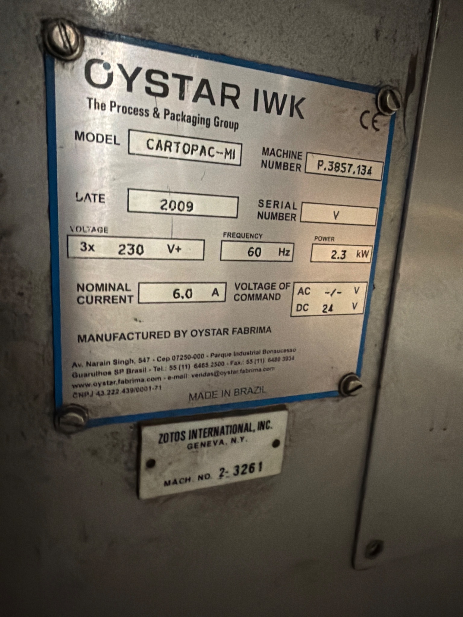 OYSTAR IWK CARTOPAC‑MI Automatic Cartoner USED 10
