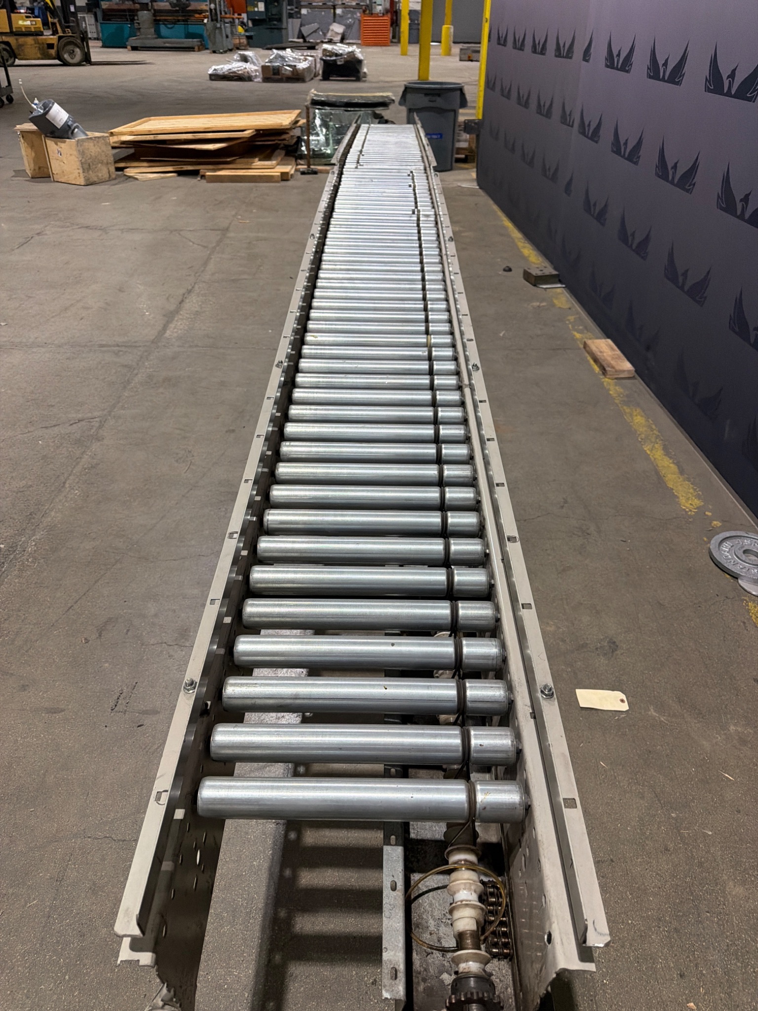 HK Systems UHS 20ft Roller Conveyor Crossover 16BB Lineflow USED 2