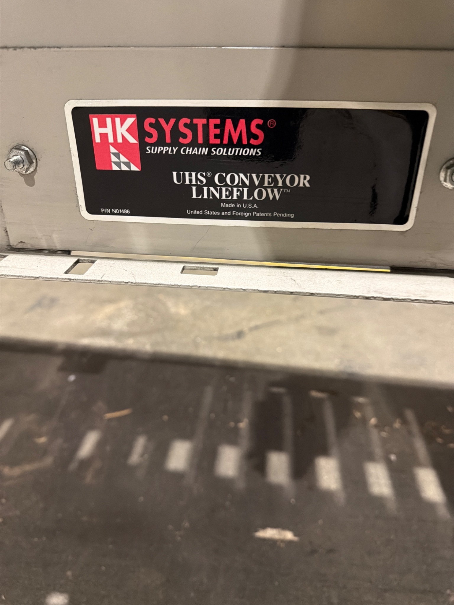 HK Systems UHS 20ft Roller Conveyor Crossover 16BB Lineflow USED 3