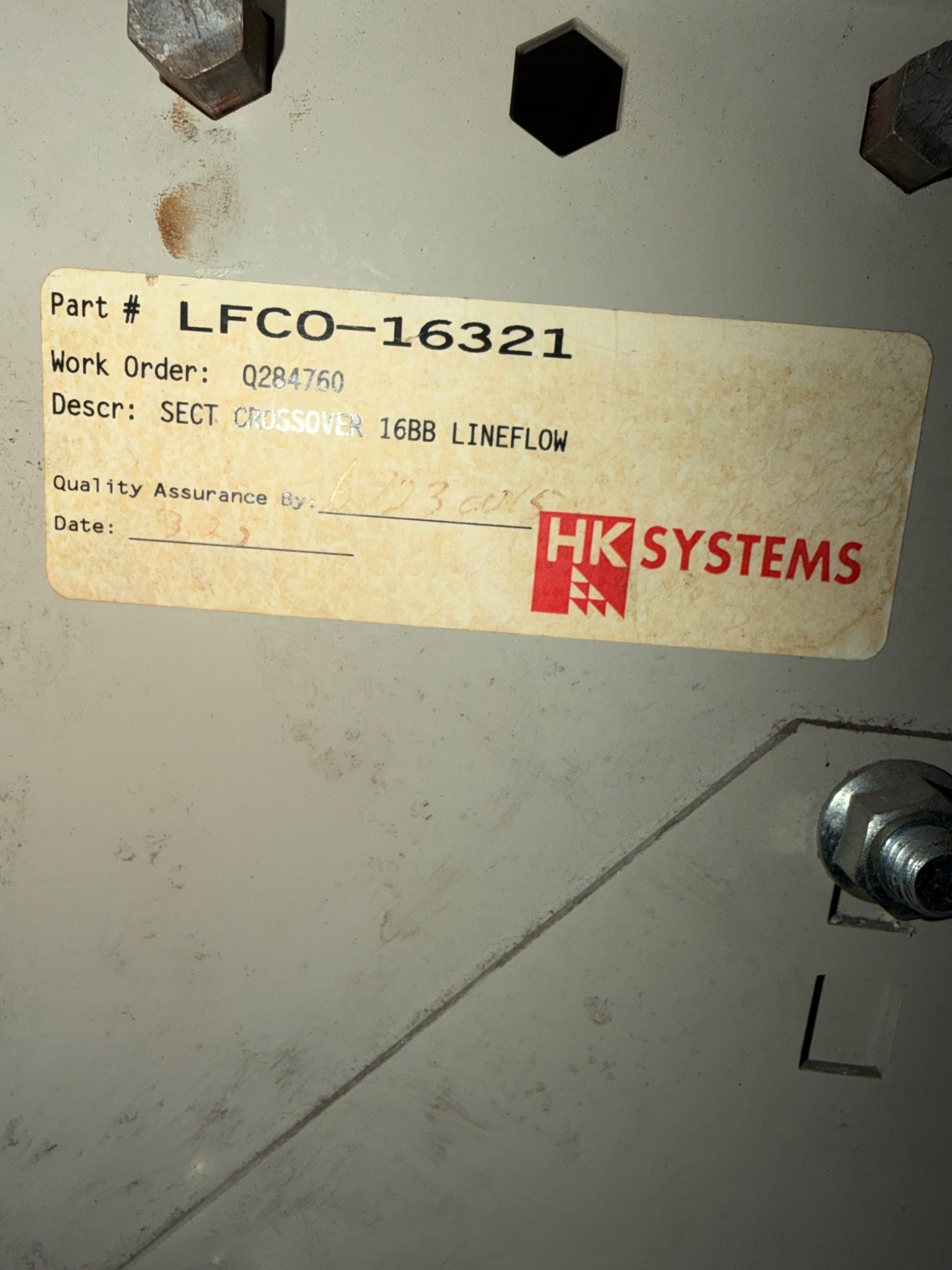 HK Systems UHS 20ft Roller Conveyor Crossover 16BB Lineflow USED 4