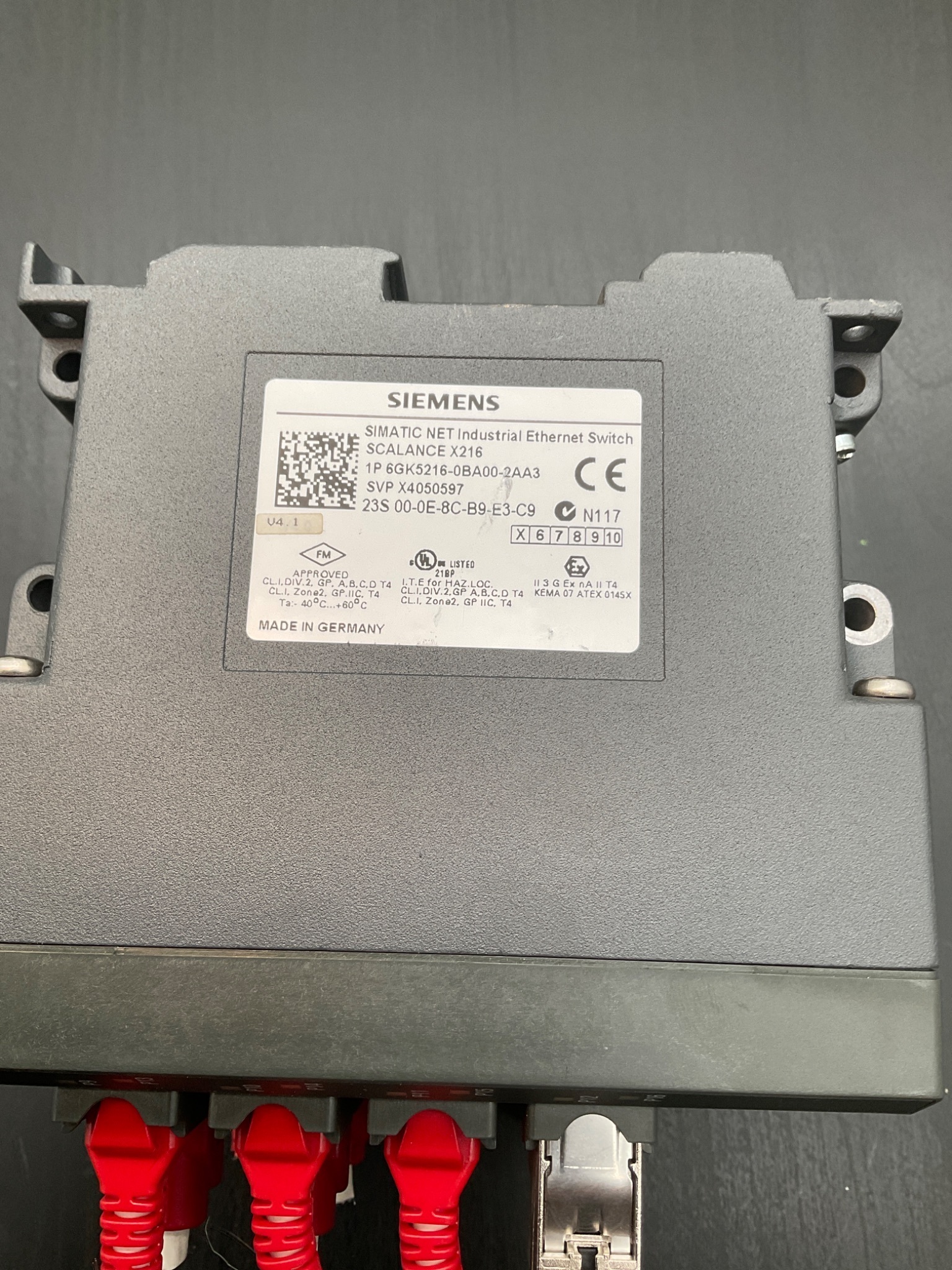 SIEMENS 6GK5216‑0BA00‑2AA3 SCALANCE X216 Industrial Ethernet Switch USED 5