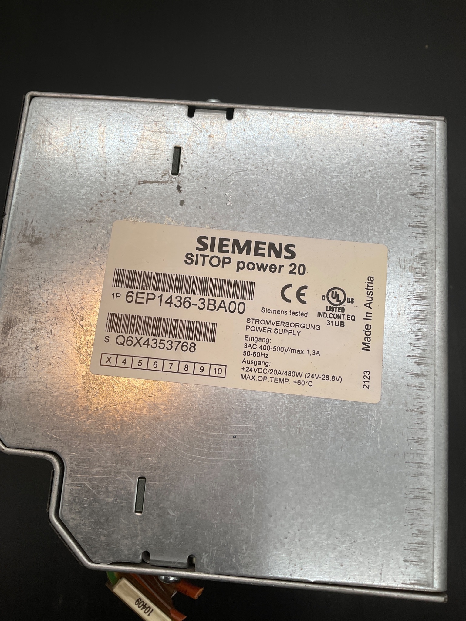 SIEMENS 6EP1436‑3BA00 SITOP Modular Power Supply USED 2