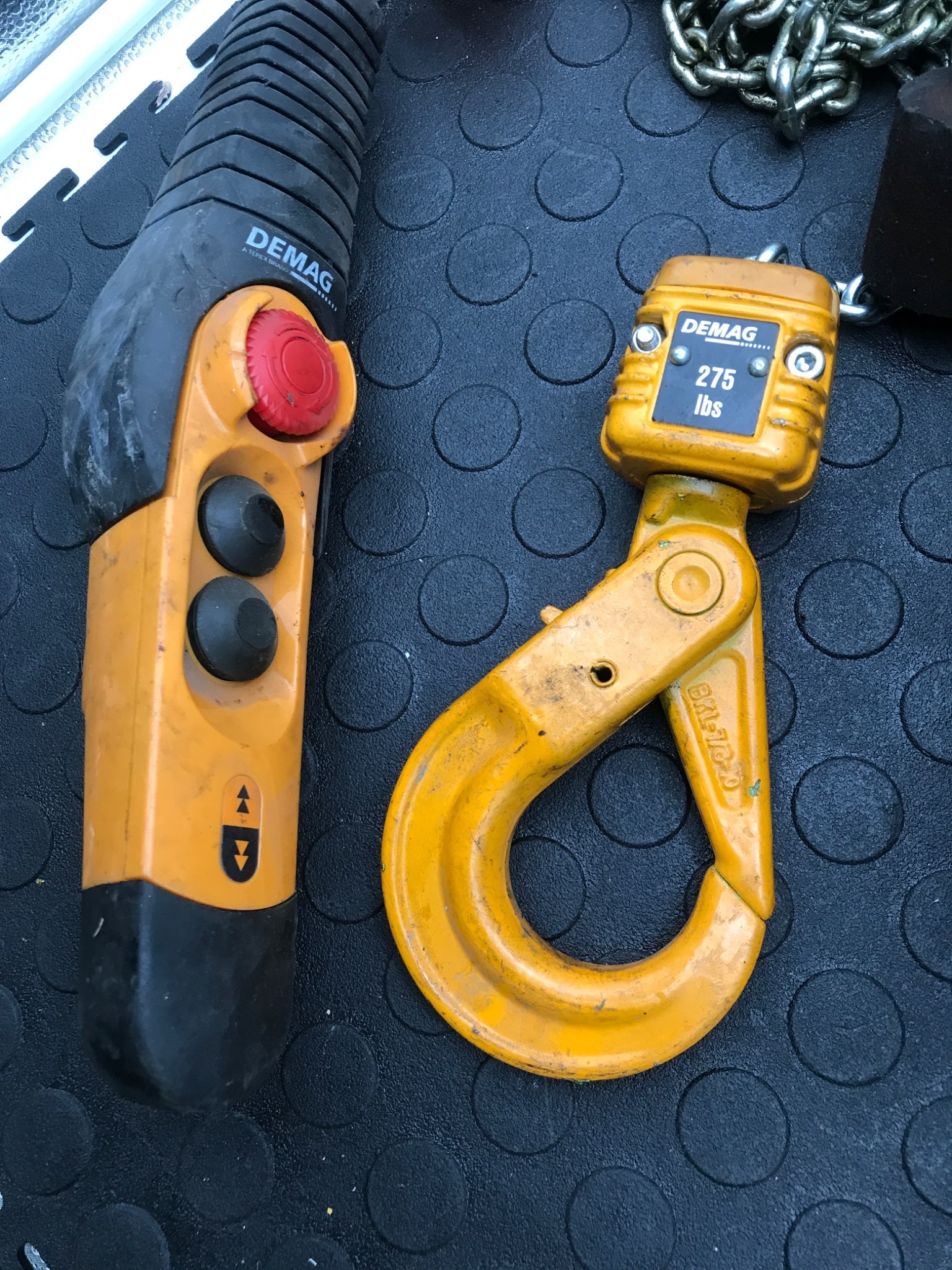 DEMAG DC‑Pro 2 125 1/1 H5 V19.2/4.8 275LBS Chain Hoist USED 2