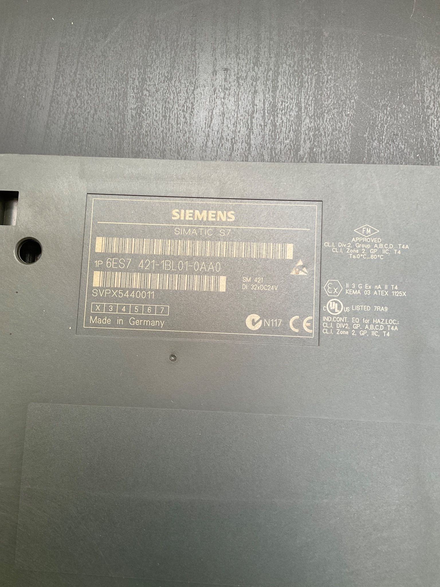 SIEMENS 6ES7421‑1BL01‑0AA0 S7‑400 SM421 DI 32x24VDC Digital Input Module USED 3