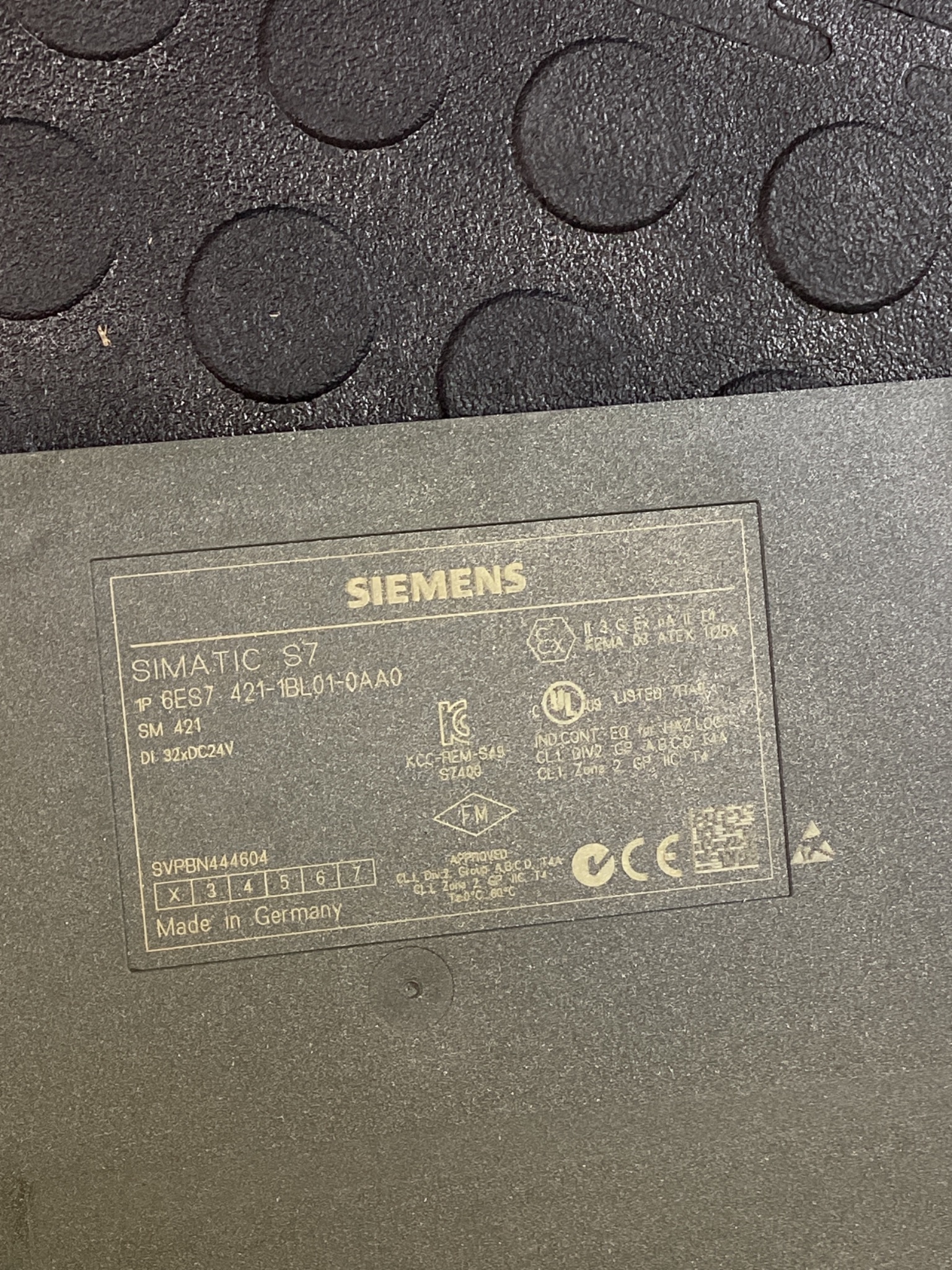 SIEMENS 6ES7421‑1BL01‑0AA0 S7‑400 SM421 DI 32x24VDC Digital Input Module USED 3