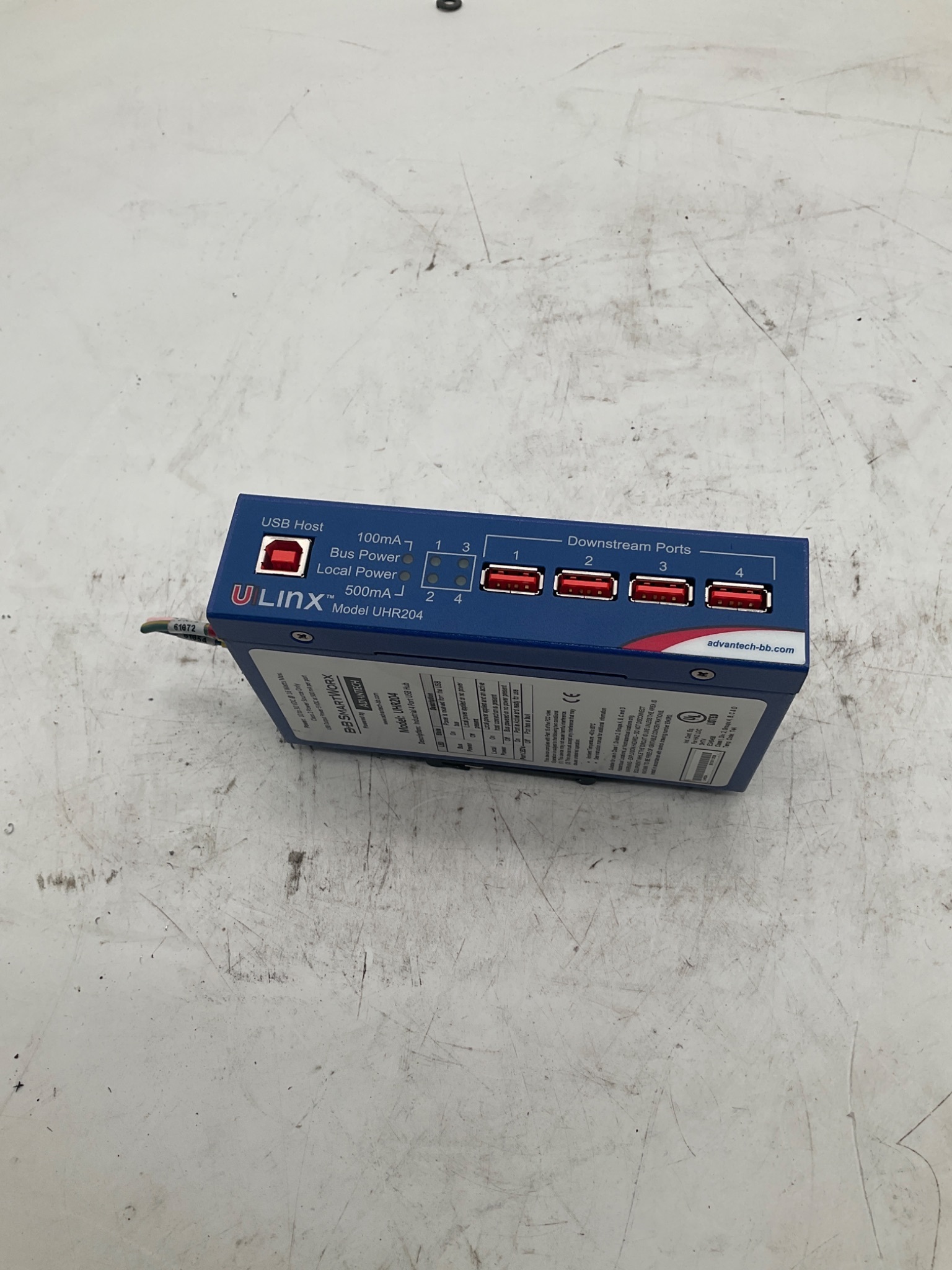 ADVANTECH‑BB UHR204 Industrial 4‑Port USB Hub USED 0