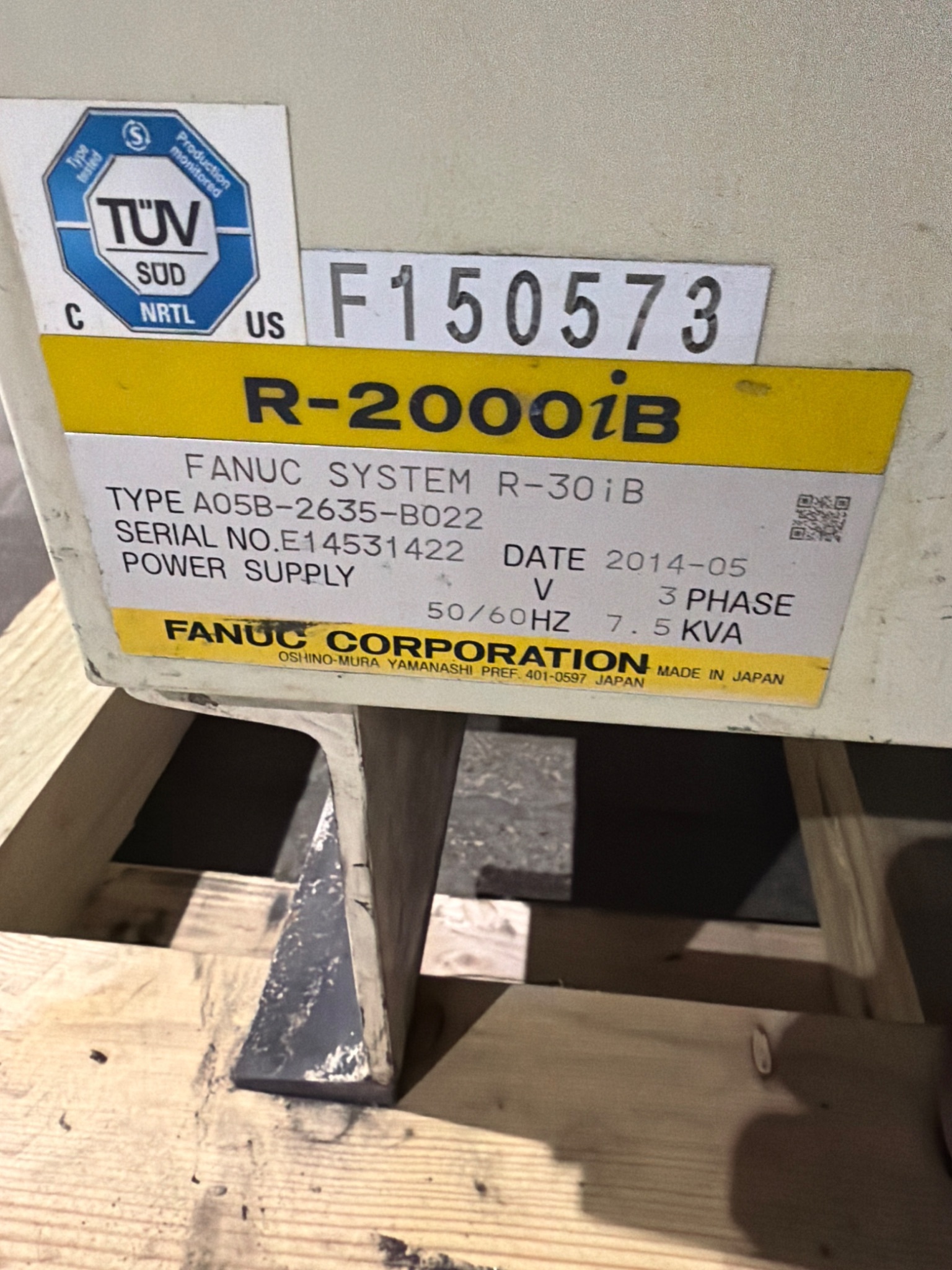 FANUC R-2000iB/210F Complete w/ R-30iB Controls USED 2