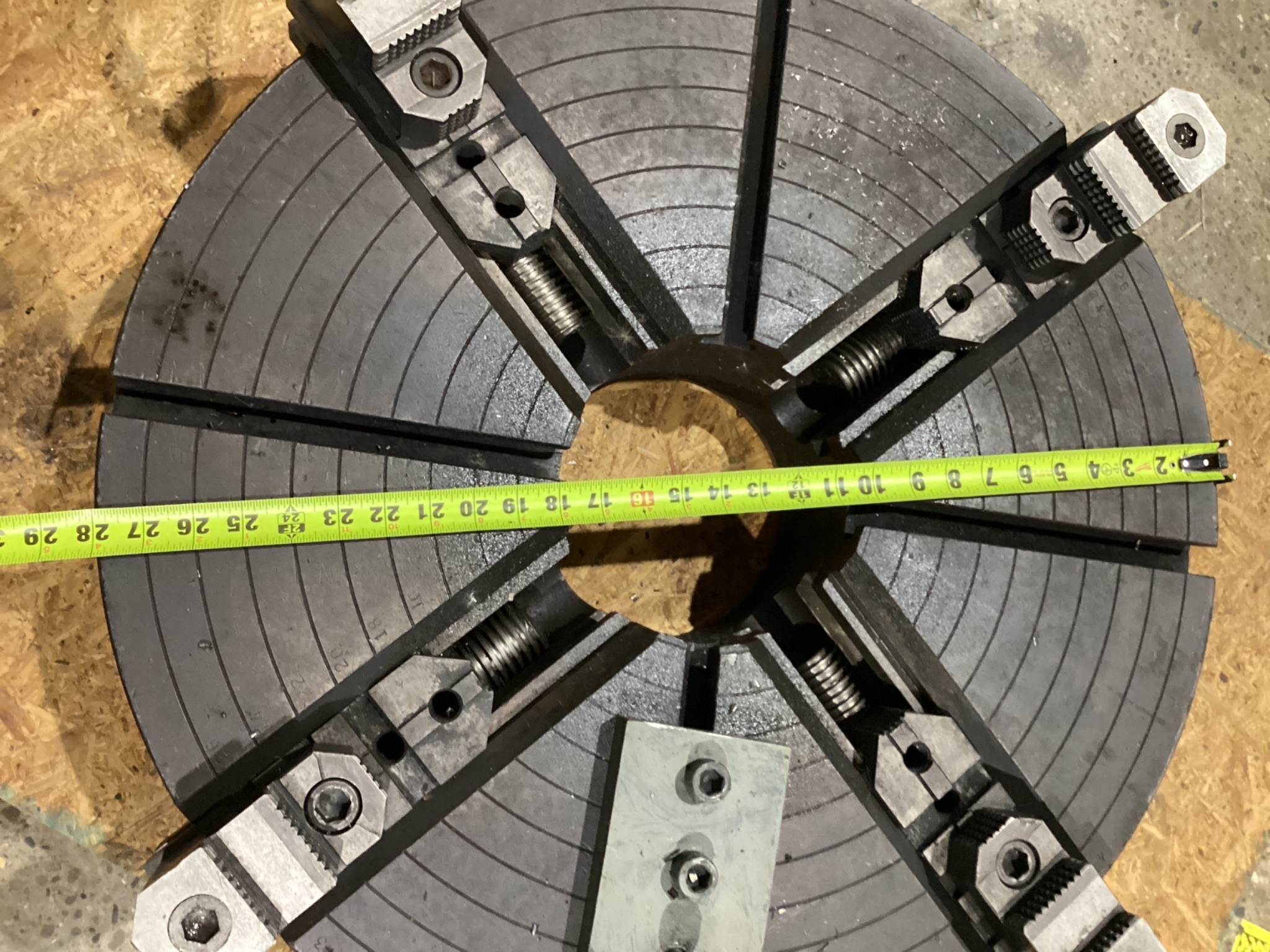 GENERIC 28" 4 Jaw Lathe Chuck w/ Hardened Jaws USED 2