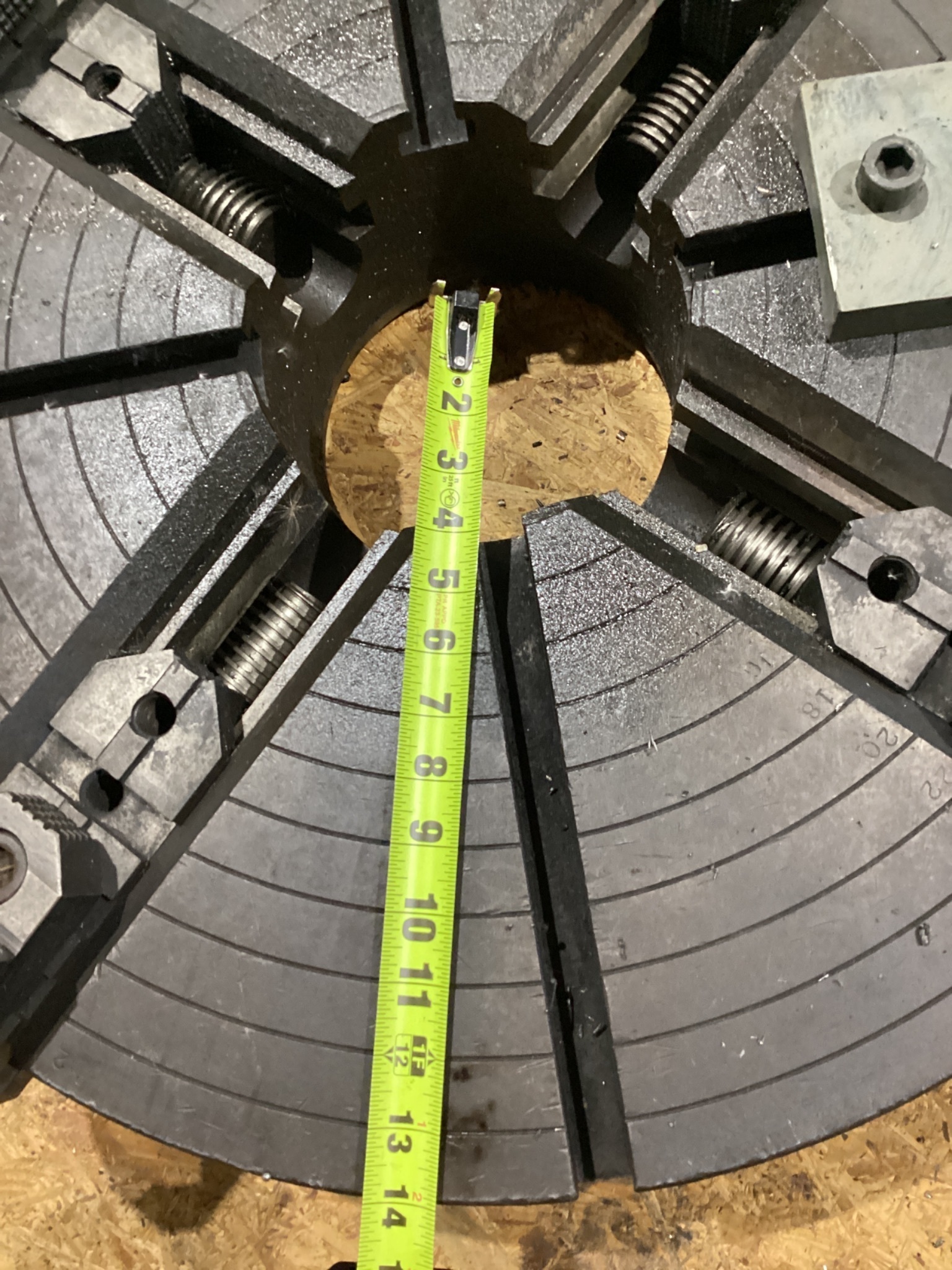 GENERIC 28" 4 Jaw Lathe Chuck w/ Hardened Jaws USED 4