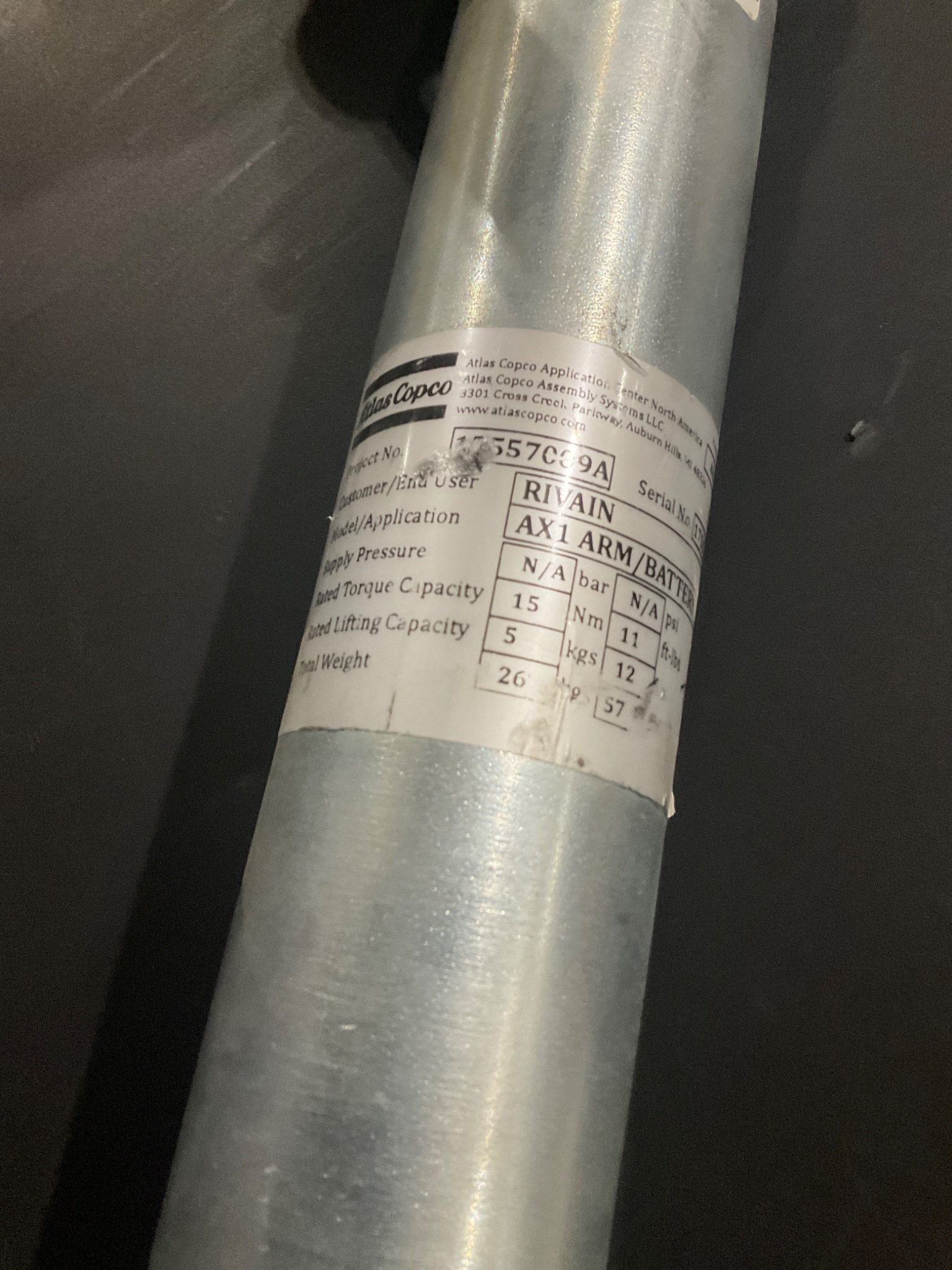 ATLAS COPCO AX1 Torque‑Reaction Arm USED 3