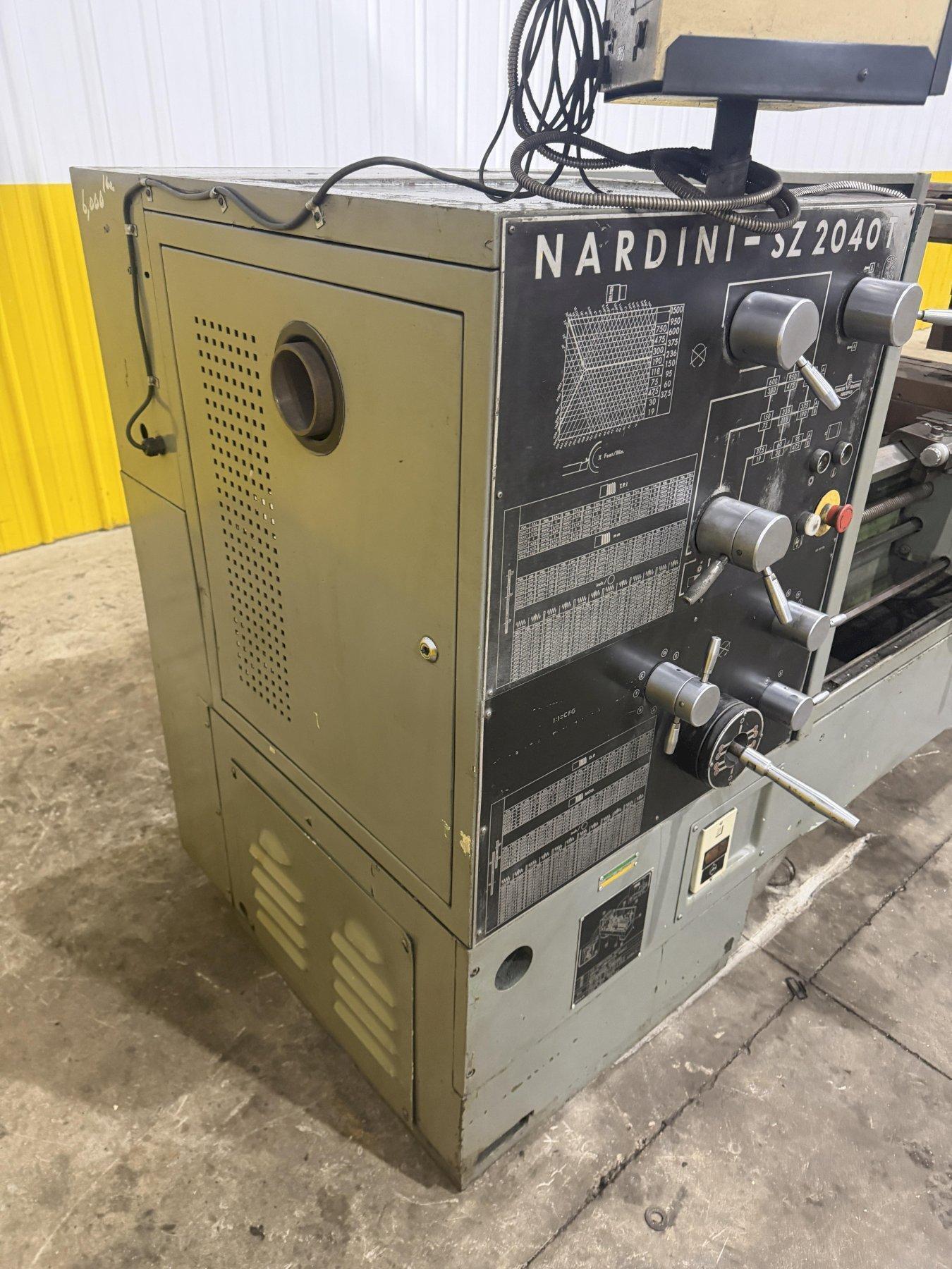 20" X 40" NARDINI MODEL #SZ2040T ENGINE LATHE 3-1/8" USED 4