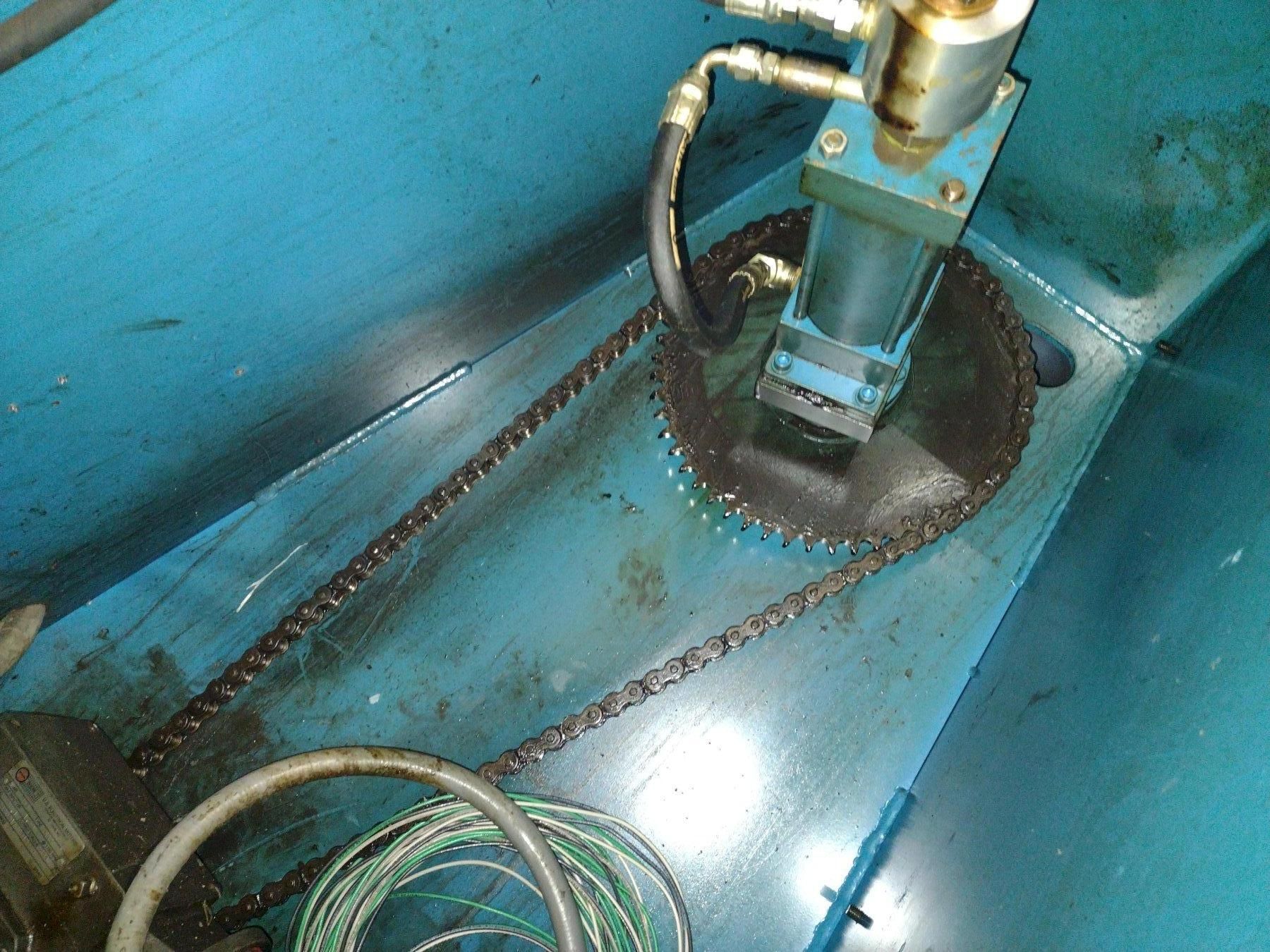 6,000 X 12" COLT MODEL #CR-60-12 MOTORIZED COIL REEL UNCOILER USED 19