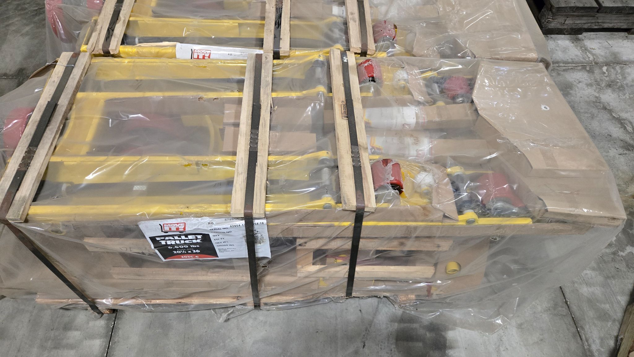 MOVE IT 2036.6 6600LB FORK SIZE: 20 1/2 X 36 CAPACITY PALLET JACK NEW 3
