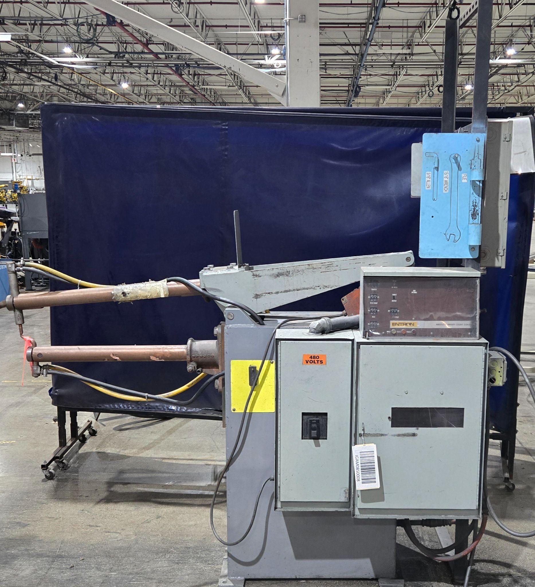 BERKLEY DAVIS RA-3-36 WELDER 440V 50 KVA 36" THROAT USED 0