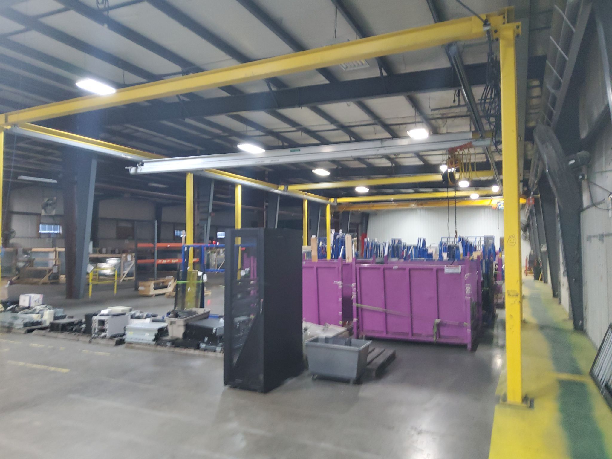INGERSOL ALUMINUM RAIL FREE STANDING BRIDGE CRANE WITH HOIST - 1/2 TON CAP. 5