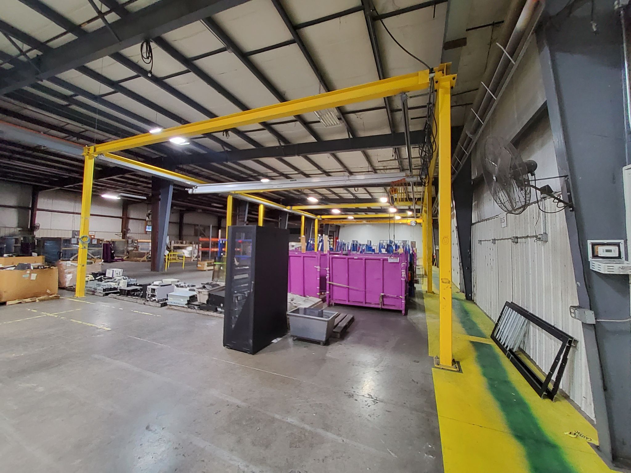INGERSOL ALUMINUM RAIL FREE STANDING BRIDGE CRANE WITH HOIST - 1/2 TON CAP. 1