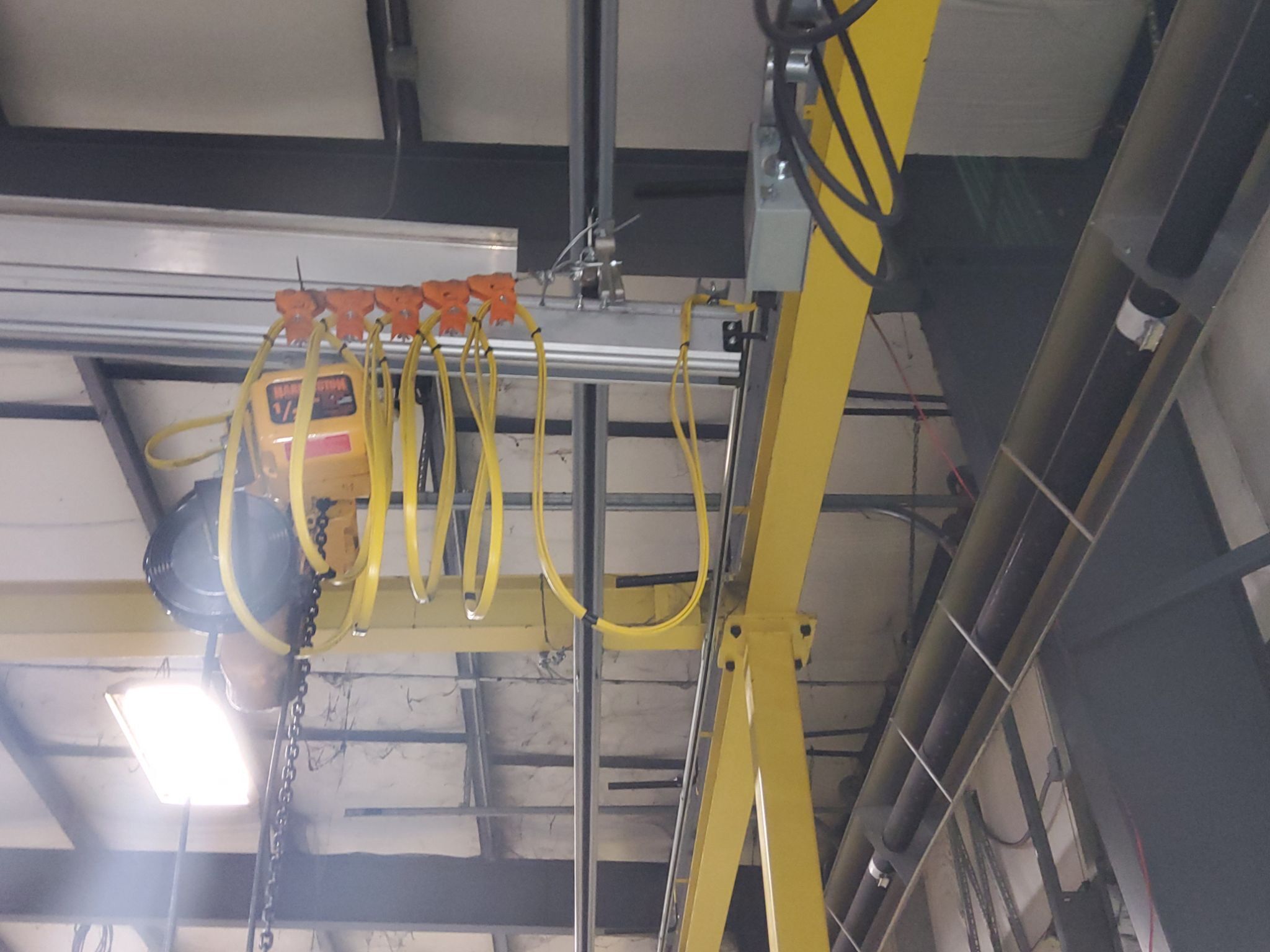 INGERSOL ALUMINUM RAIL FREE STANDING BRIDGE CRANE WITH HOIST - 1/2 TON CAP. 4