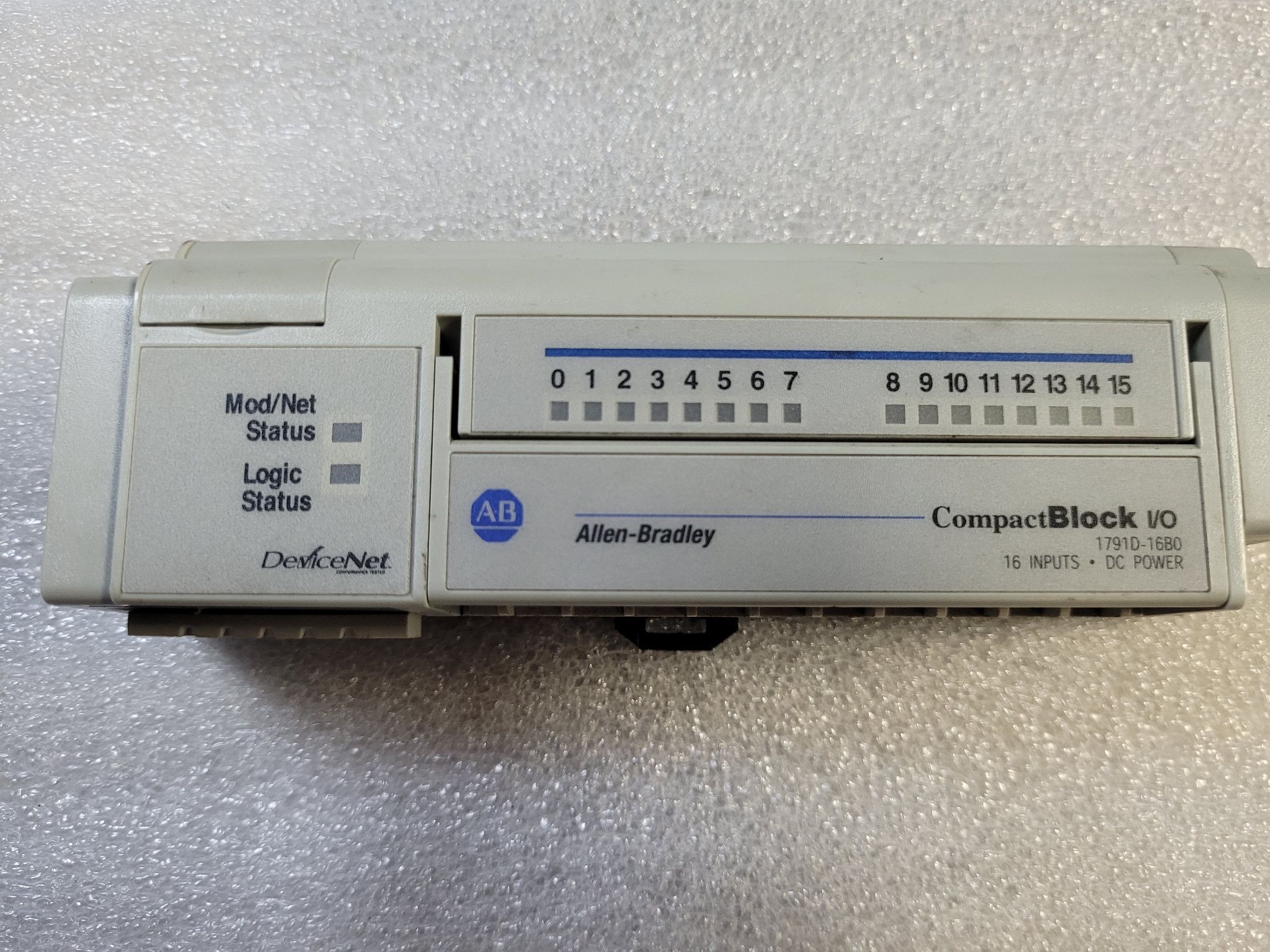 ALLEN BRADLEY 1791D-16B0 COMPACT BLOCK I/O USED 0