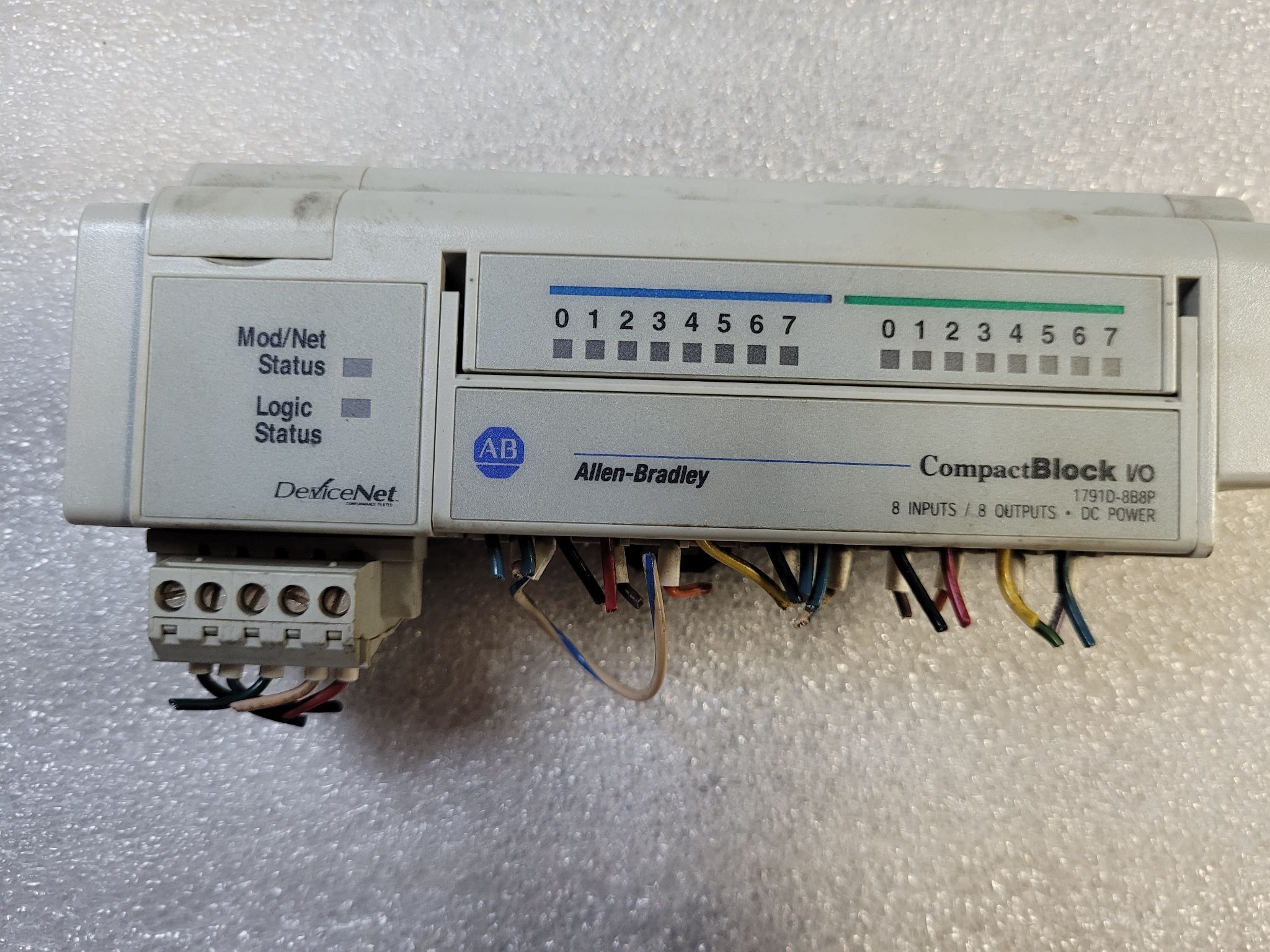 ALLEN BRADLEY 1791D-8B8P COMPACT BLOCK I/O USED 0