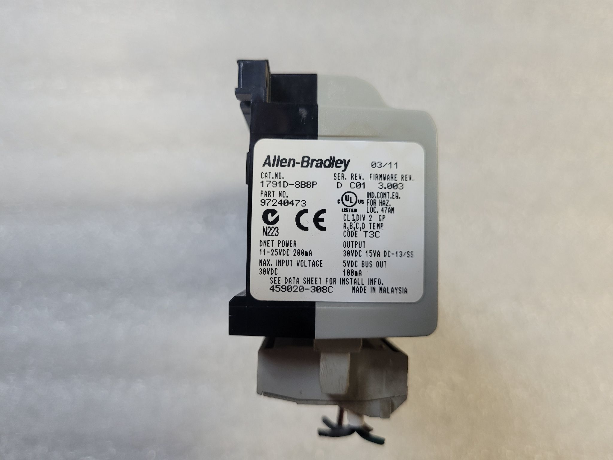 ALLEN BRADLEY 1791D-8B8P COMPACT BLOCK I/O USED 2