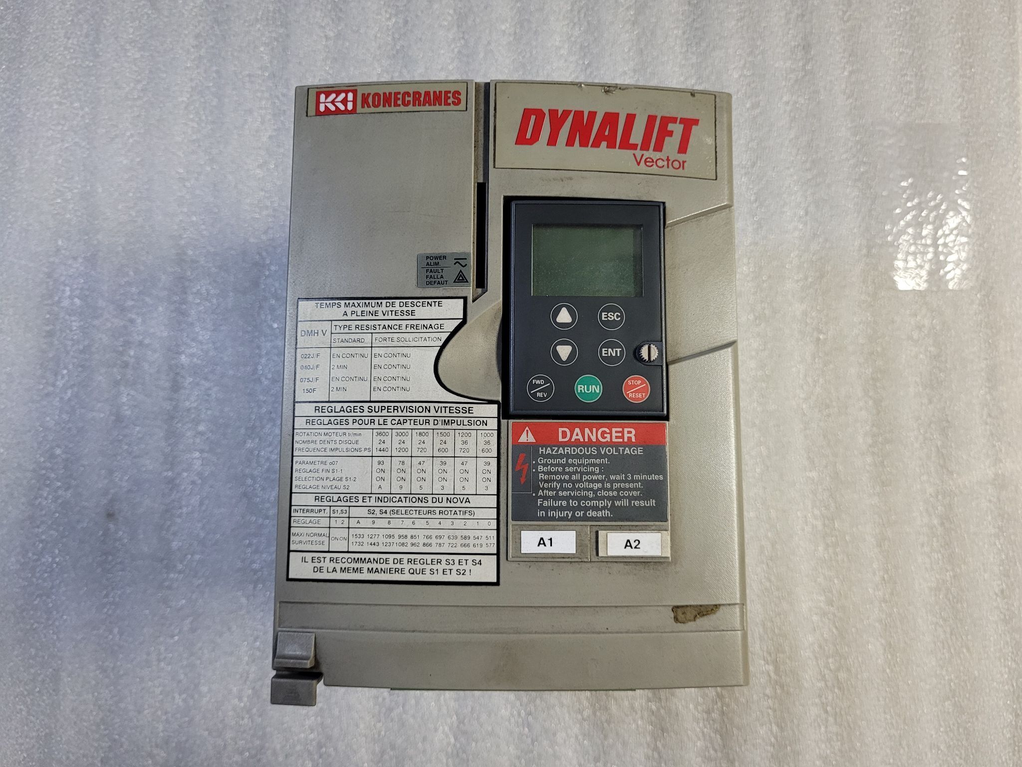 SQUARE D TELEMECANIQUE DYNALIFT VECTOR ATV58HU41N4S278 CRANE DRIVE USED 0
