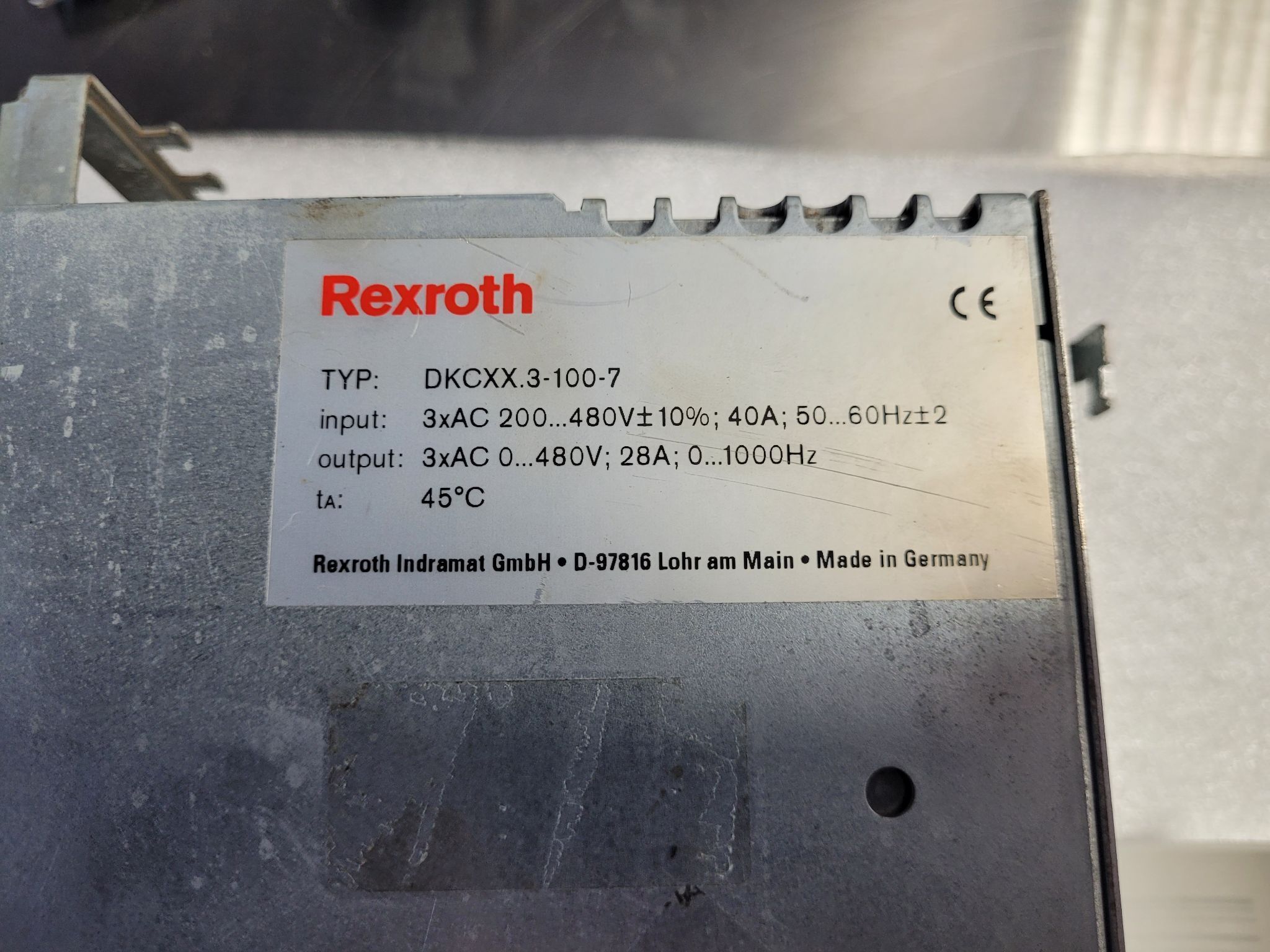 REXROTH DKCXX.3-100-7 AC SERVO DRIVE USED 2