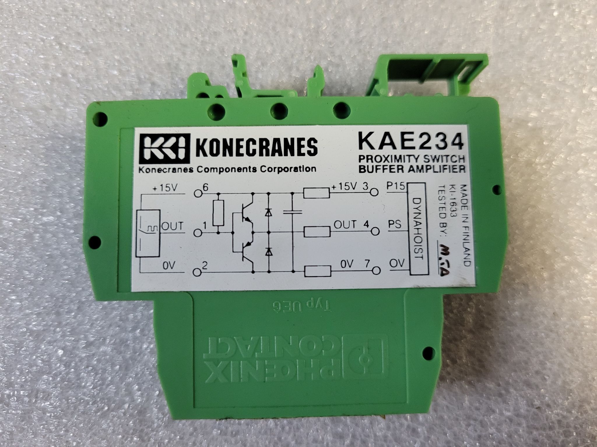 KONECRANES KAE234 PROXIMITY SENSOR BUFFER AMPLIFIER USED 2