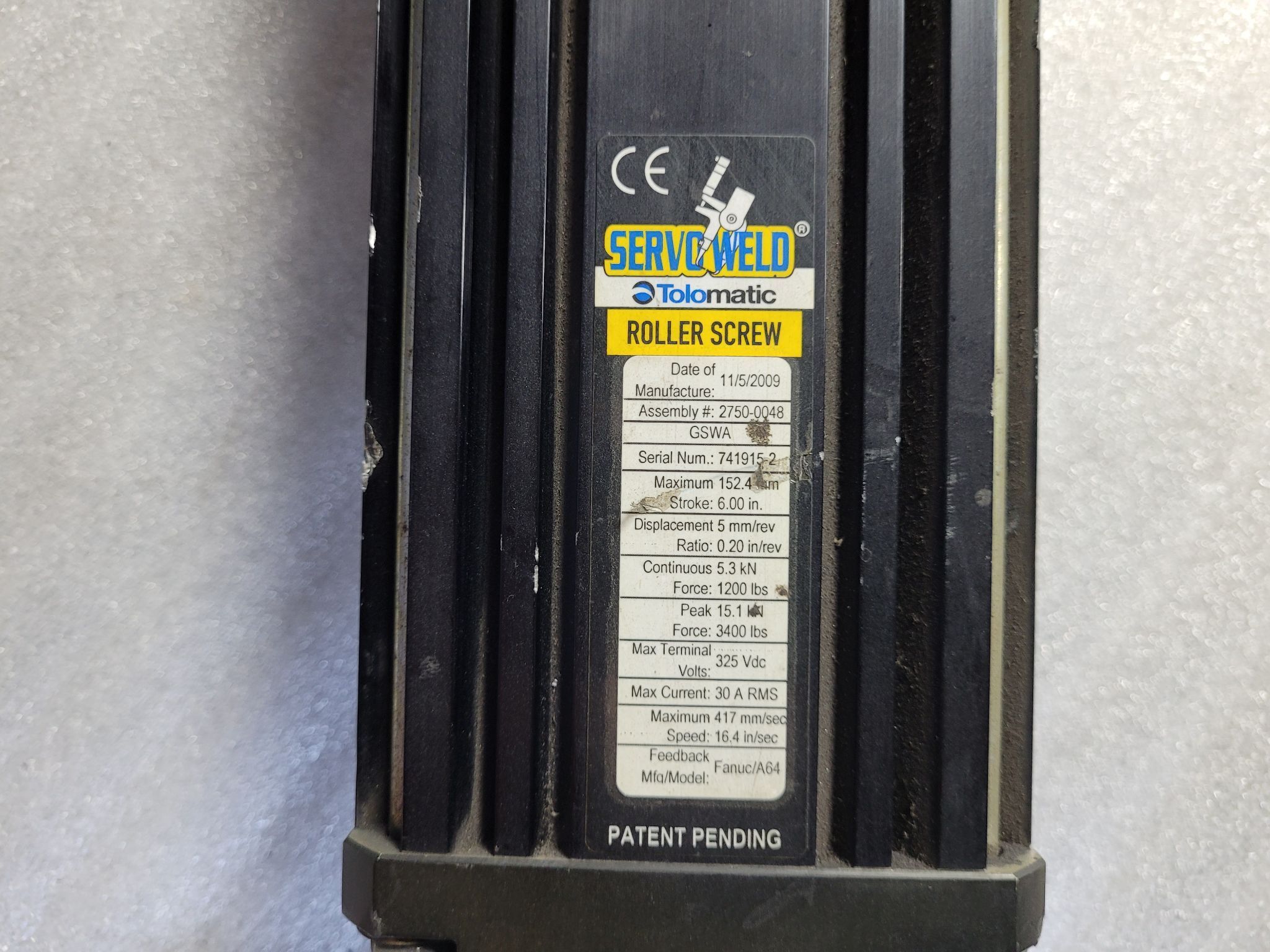 Tolomatic 2750-0048 GSWA Servo Actuator PARTS ONLY 2