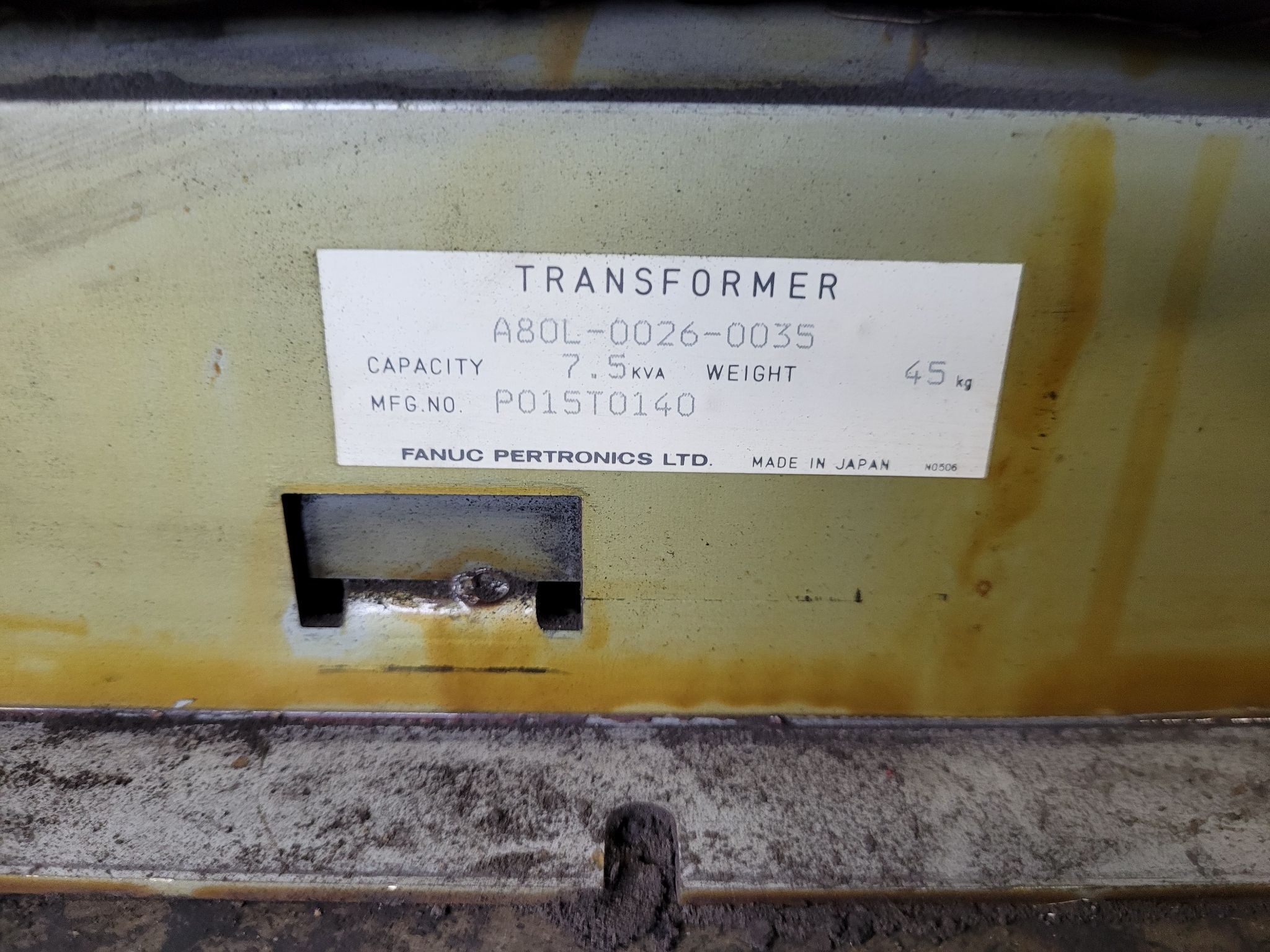 FANUC A80L-0026-0035 Robotic Transformer 7.5 KVA USED 2