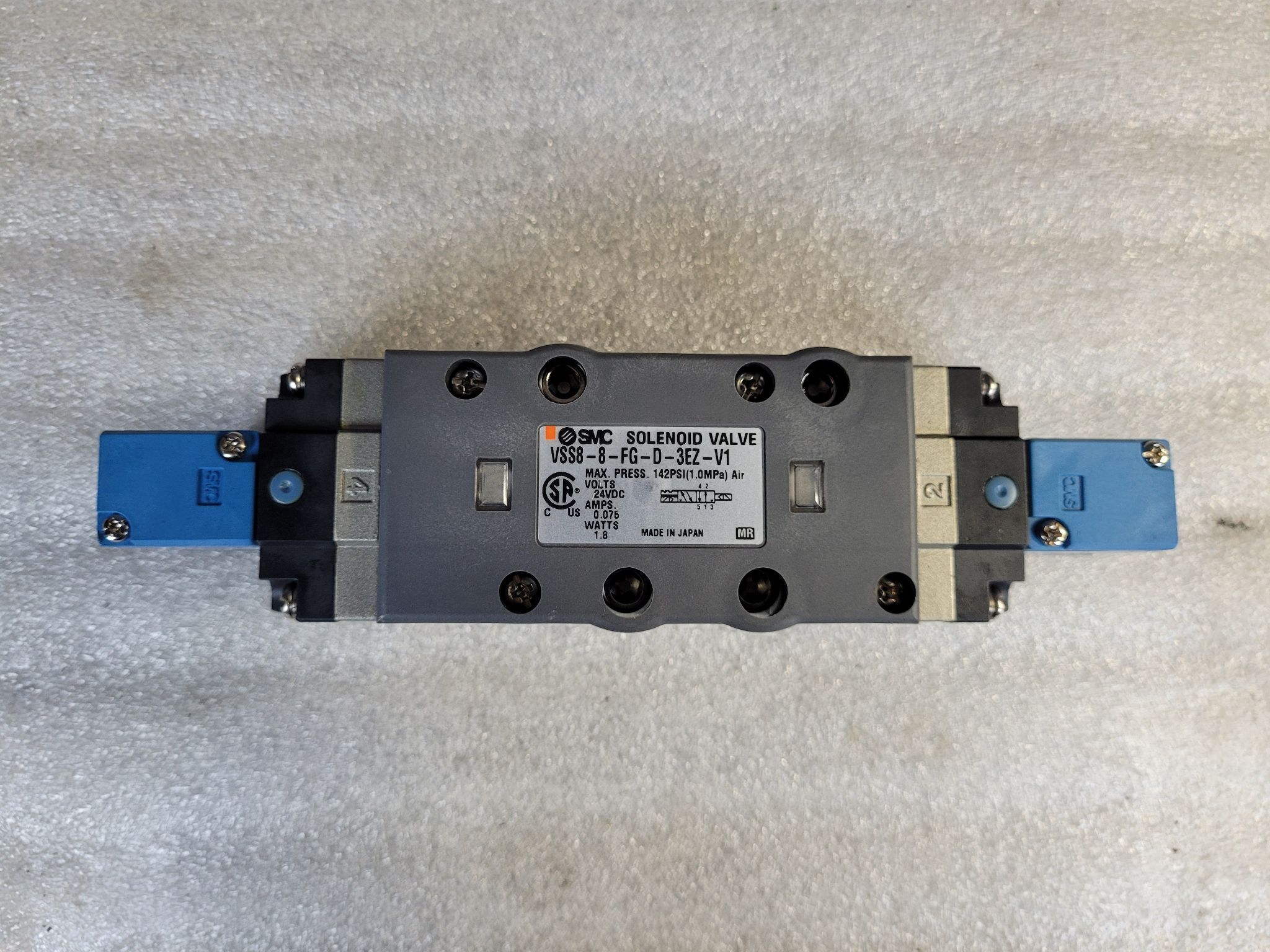SMC VSS8-8-FG-S-3EZ-V1 Solenoid Valve USED 2