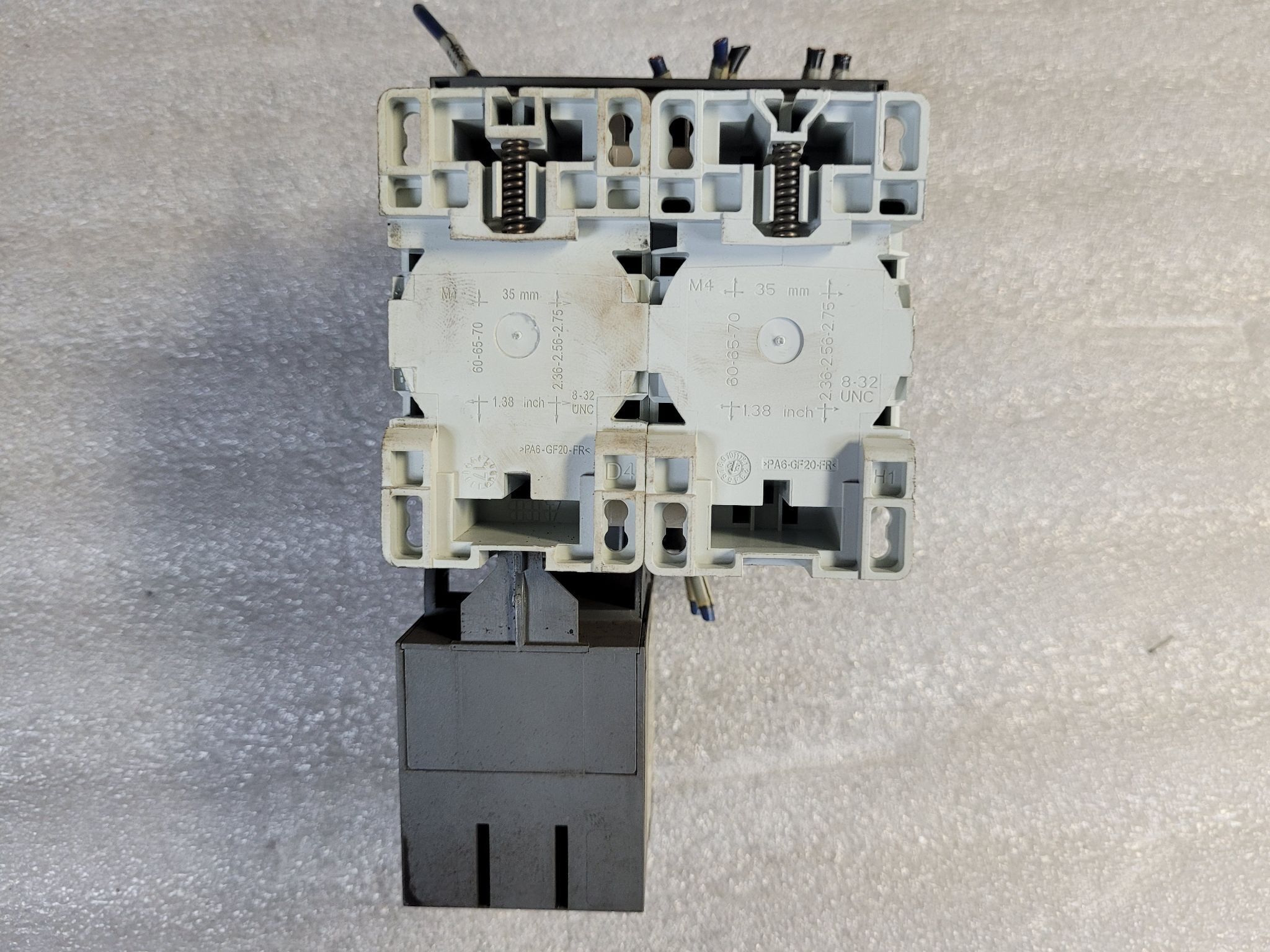 ABB AF09Z-30-10-21 Contactor w/ VE4 Interlock & TF42 Overload Relay USED 1
