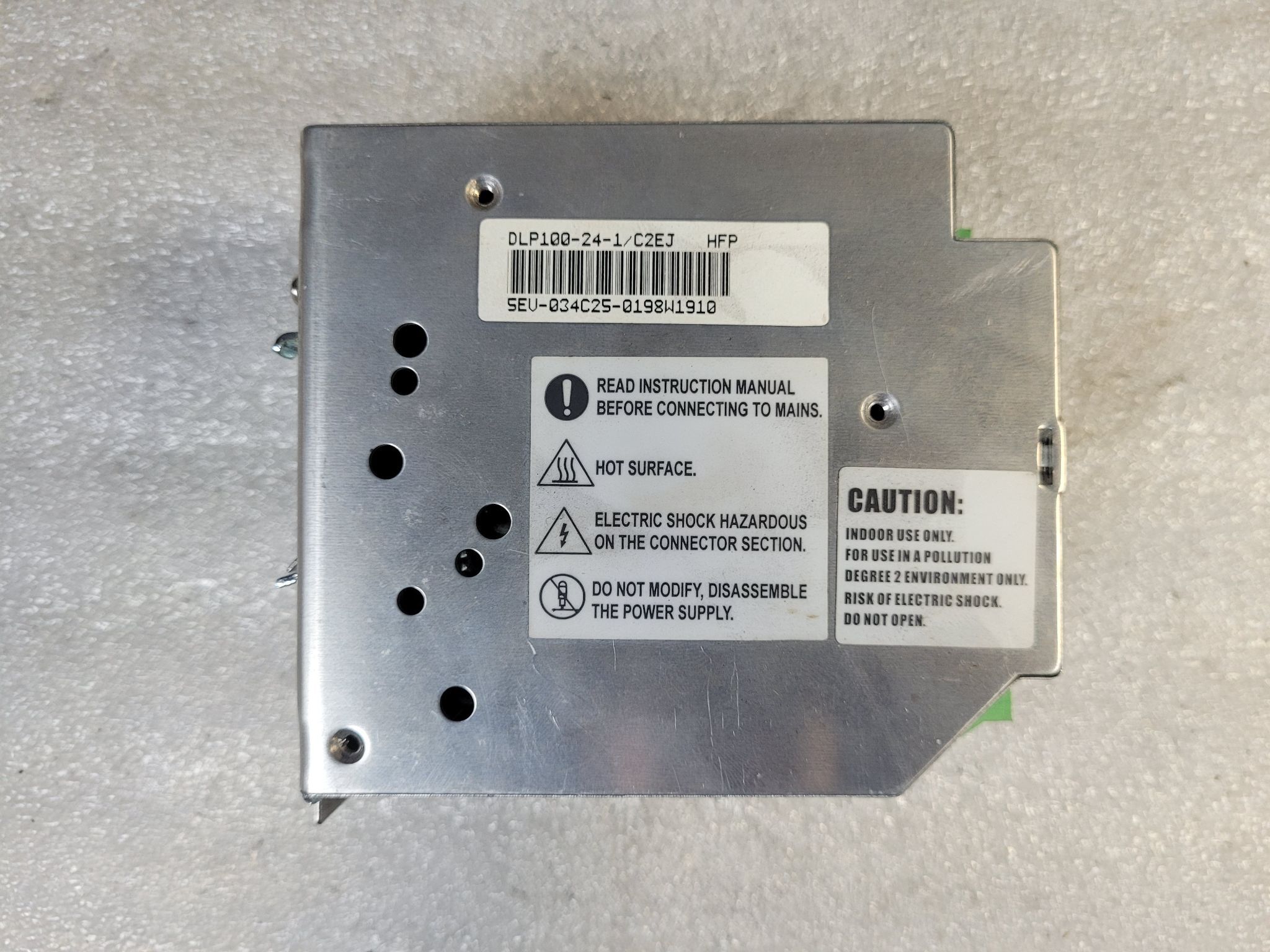 TDK-LAMBDA DLP100-24-1/C2EJ DIN Rail Power Supply 24V 3.7A 89W USED 1