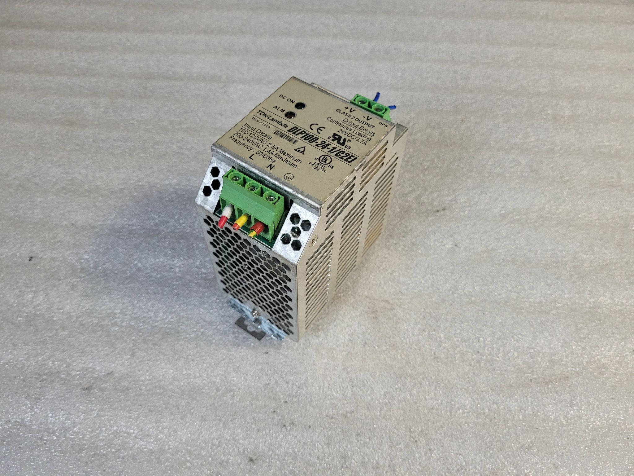 TDK-LAMBDA DLP100-24-1/C2EJ DIN Rail Power Supply 24V 3.7A 89W USED 2