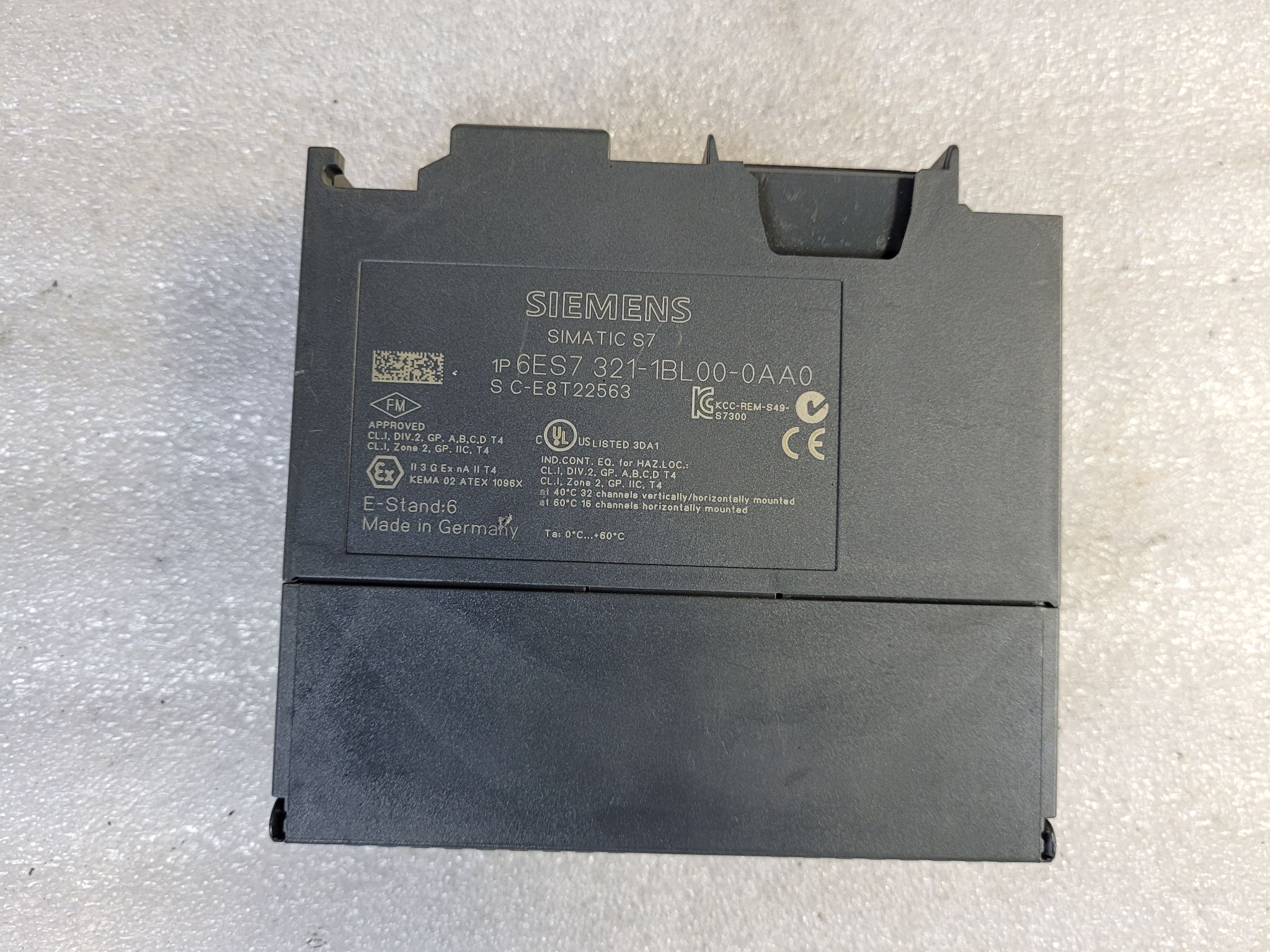 SIEMENS 6ES7 321-1BL00-0AA0 SM321 Digital Input Module 32DI 24VDC USED 3