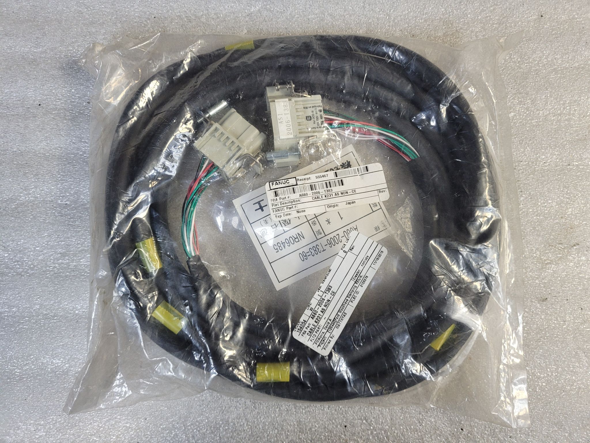 FANUC A660-2006-T383 CABLE K231 AS NON - CE NEW 0