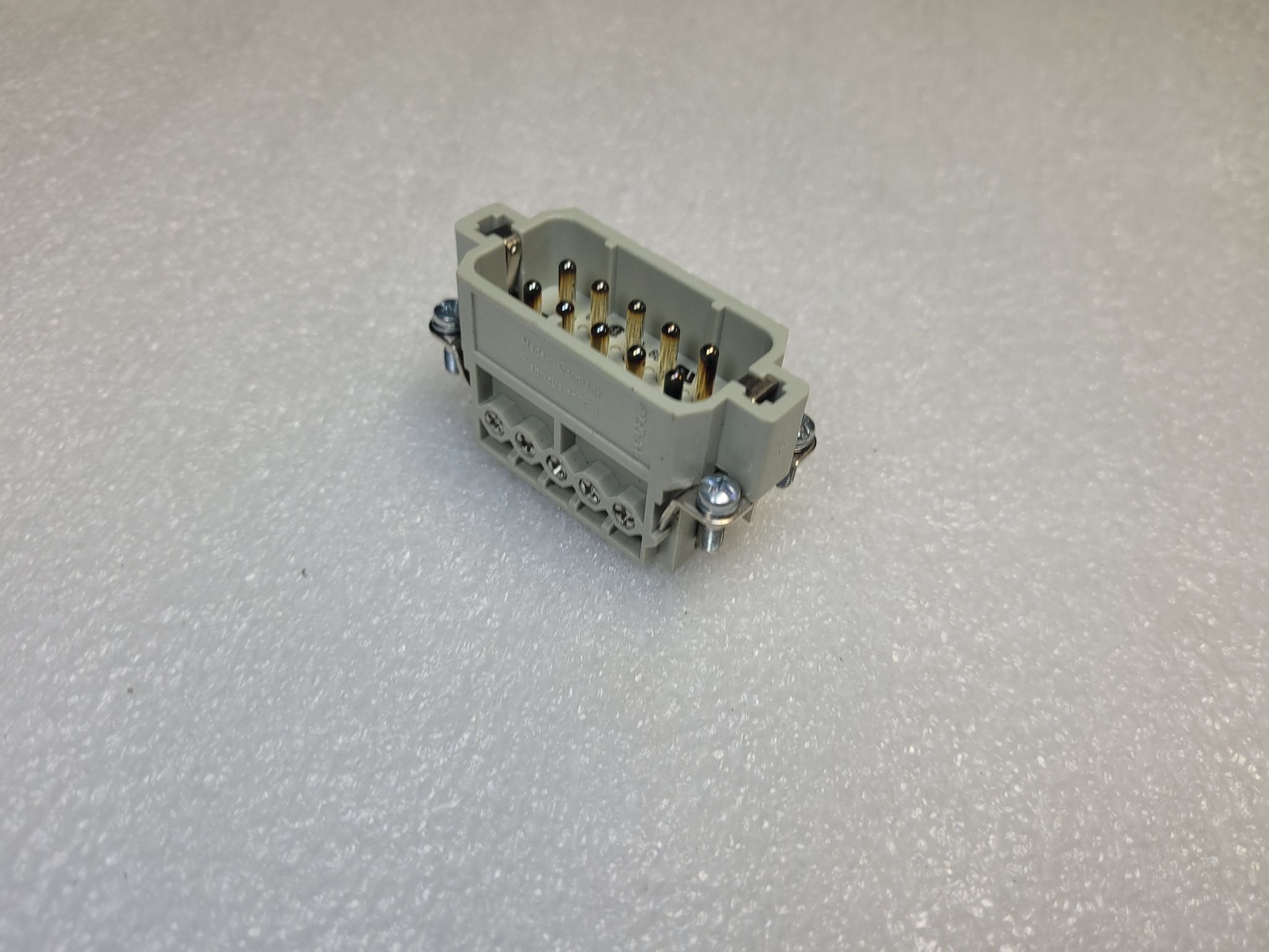 HARTING Han-10A-STI-S Male Connector Insert 10-Pin 16A 250V NEW 1